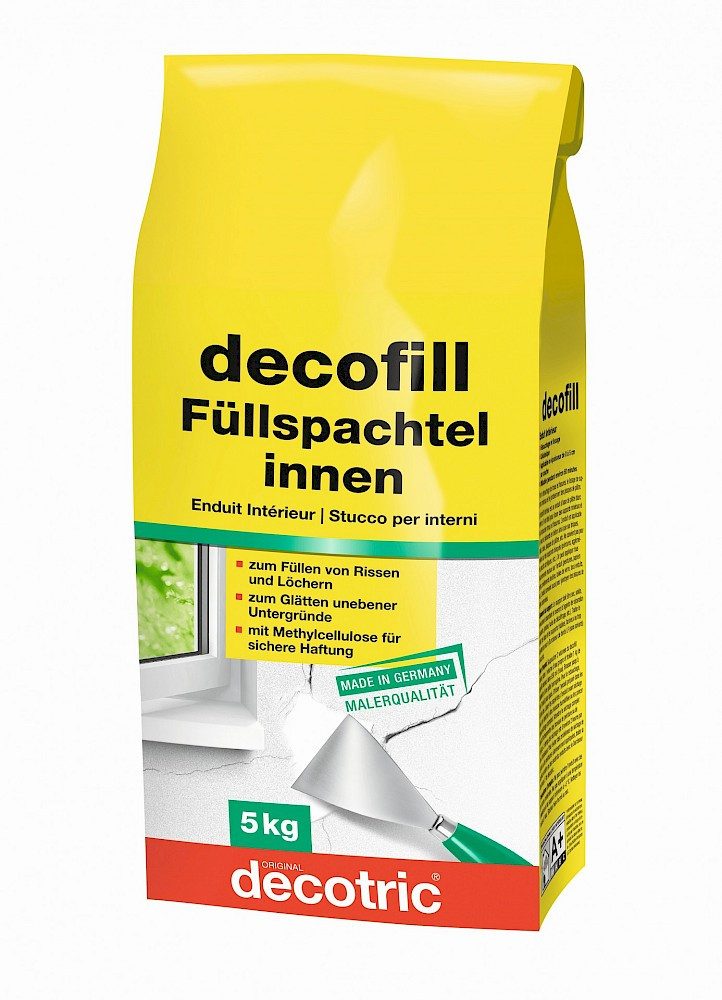 Spachtelmasse decofill Füllspachtel innen 5 kg Gipsspachtelmasse Spachtel