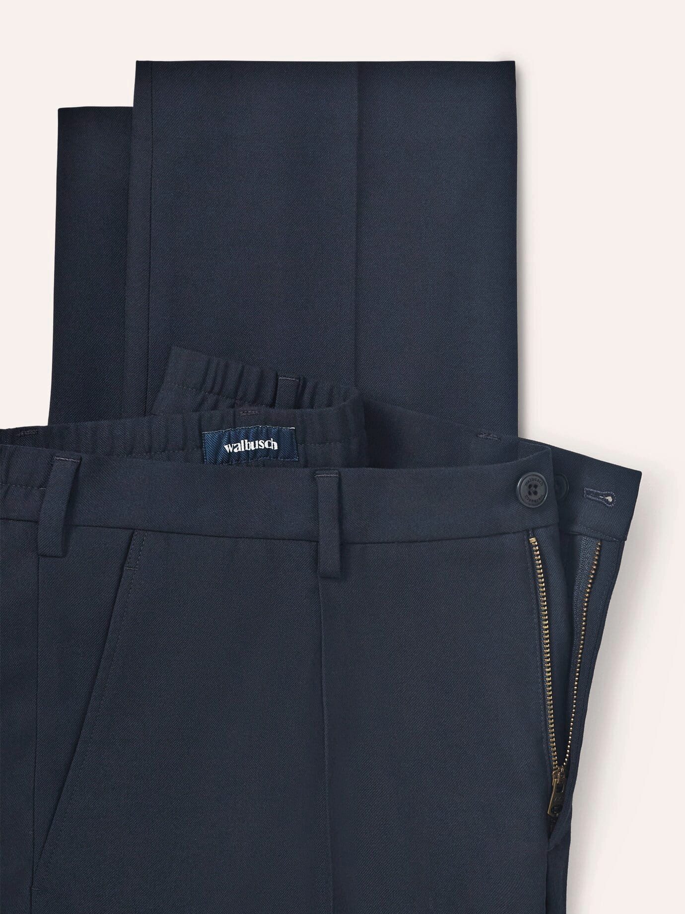 Walbusch Anzughose Herren Bügelfreie Hose mit Bundfalte Comfort Fit Knitterfrei, bi‑elastisch mit dehnbarem Comfort‑Bund, Steinnussknöpfe – Bild 4 von 4