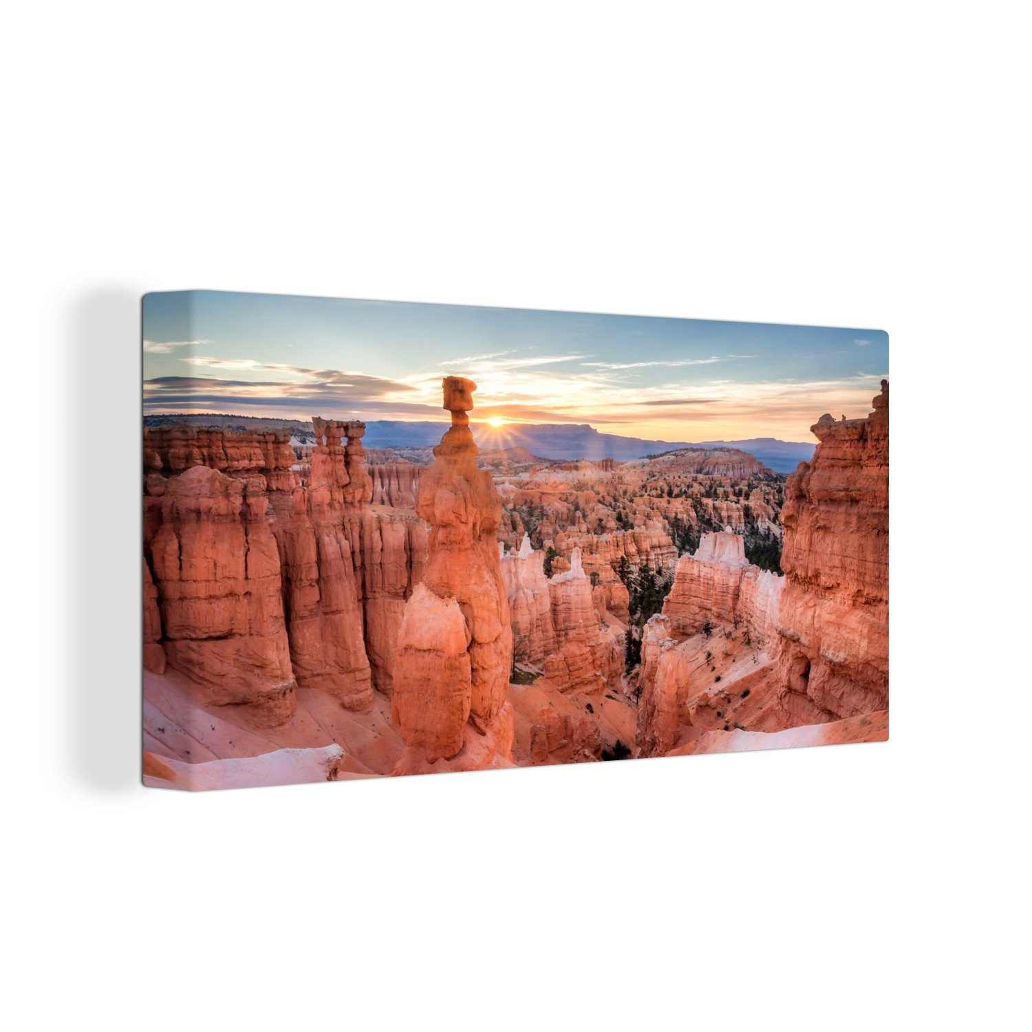 OneMillionCanvasses® Leinwandbild Sonnenaufgang im Bryce Canyon National Park, (1 St), Wandbild Leinwandbilder, Aufhängefertig, Wanddeko, 30x20 cm