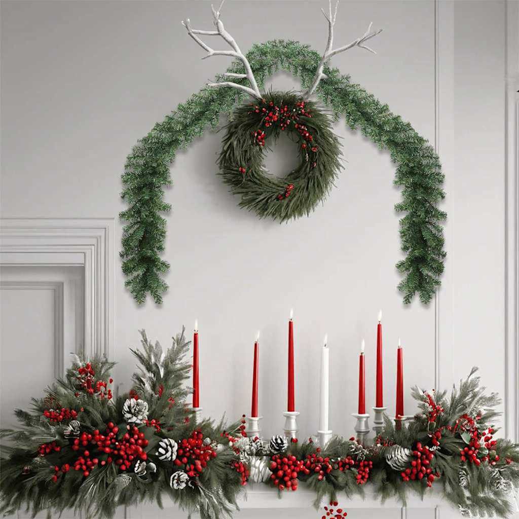 vidaXL Girlanden 20 m Weihnachtsgirlande Sonstiges Grün 40 m PVC