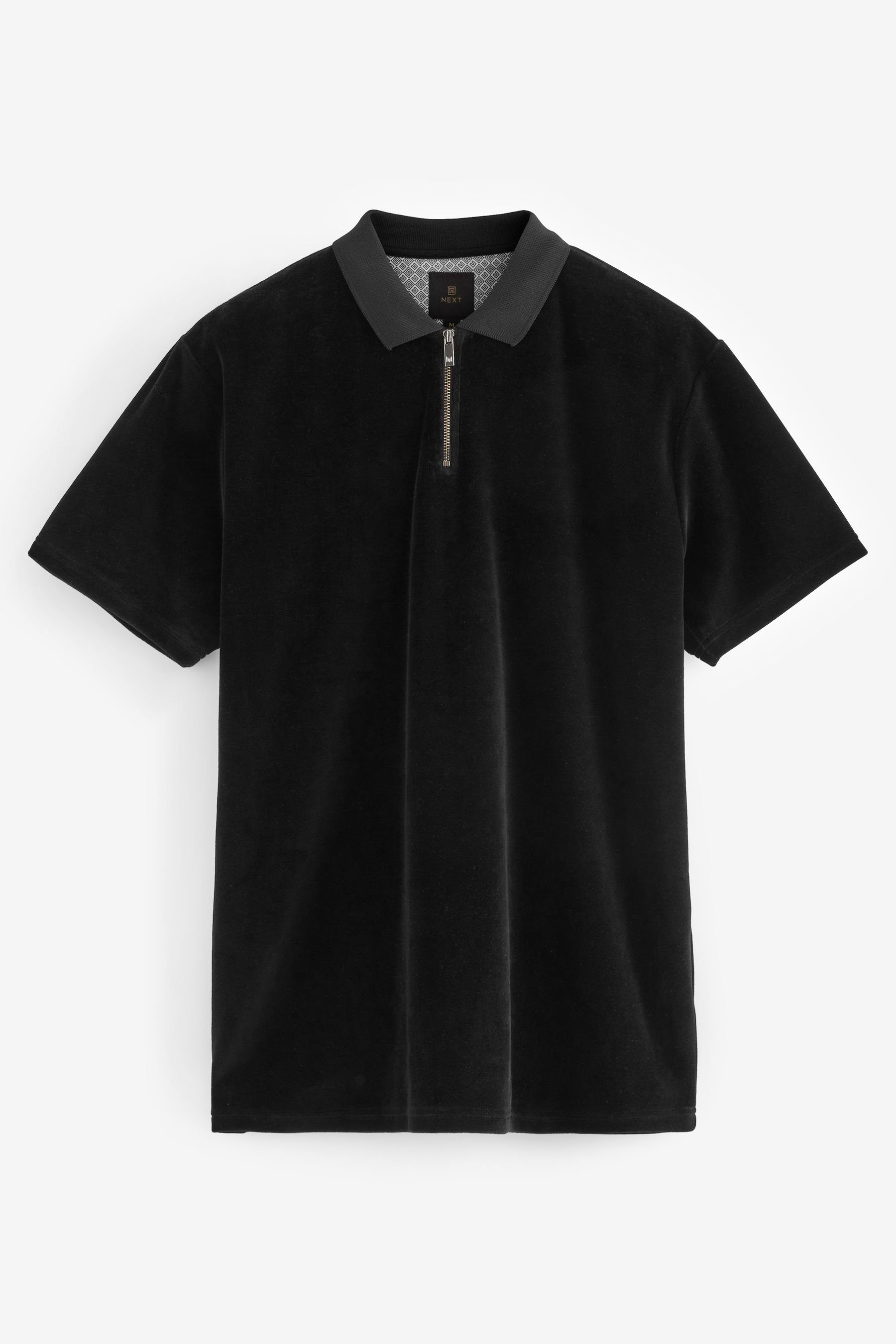 Next Poloshirt Poloshirt (1-tlg) Samt Black aus