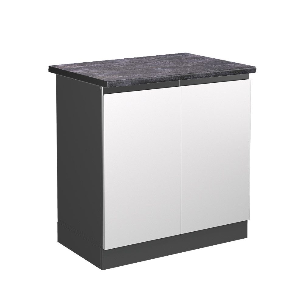 Vicco Spülenunterschrank R-Line, Weiß/Anthrazit, 80 cm, günstig online kaufen