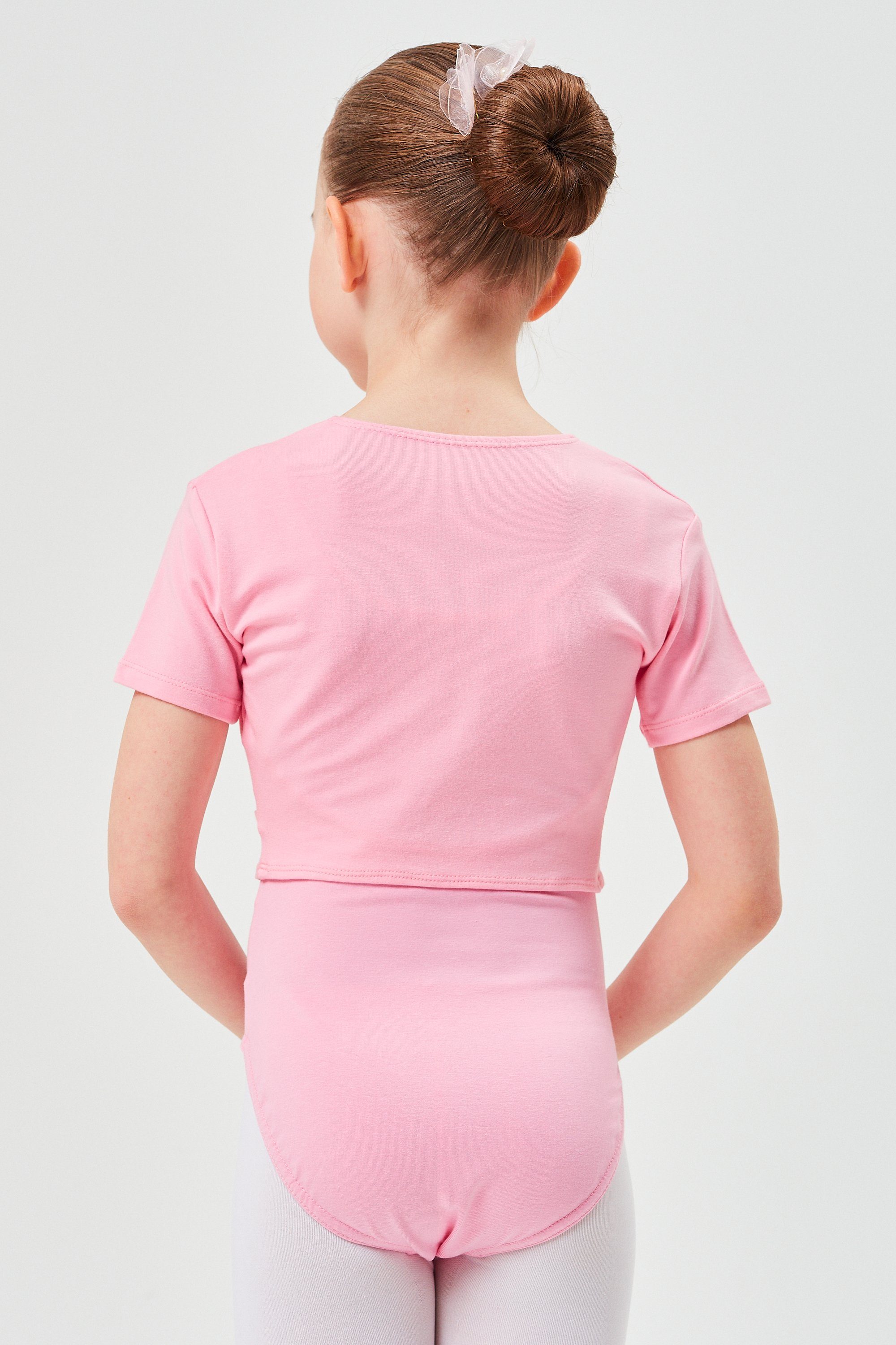 Kurzarm rosa Top für Baumwolle tanzmuster Madita Mädchen wunderbar Ballett Crop-Top aus weicher