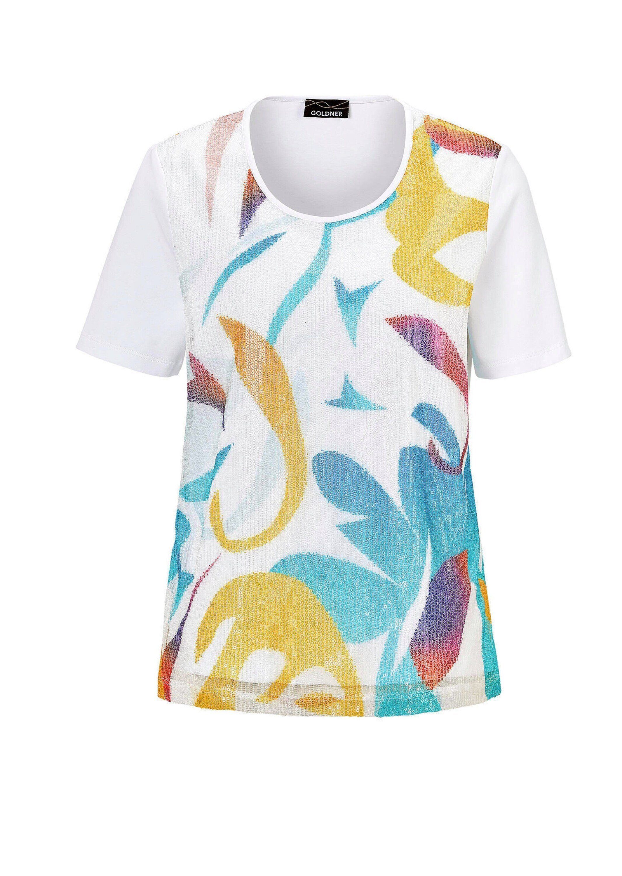 GOLDNER T-Shirt Kurzgröße: Shirt mit Rundhalsausschnitt