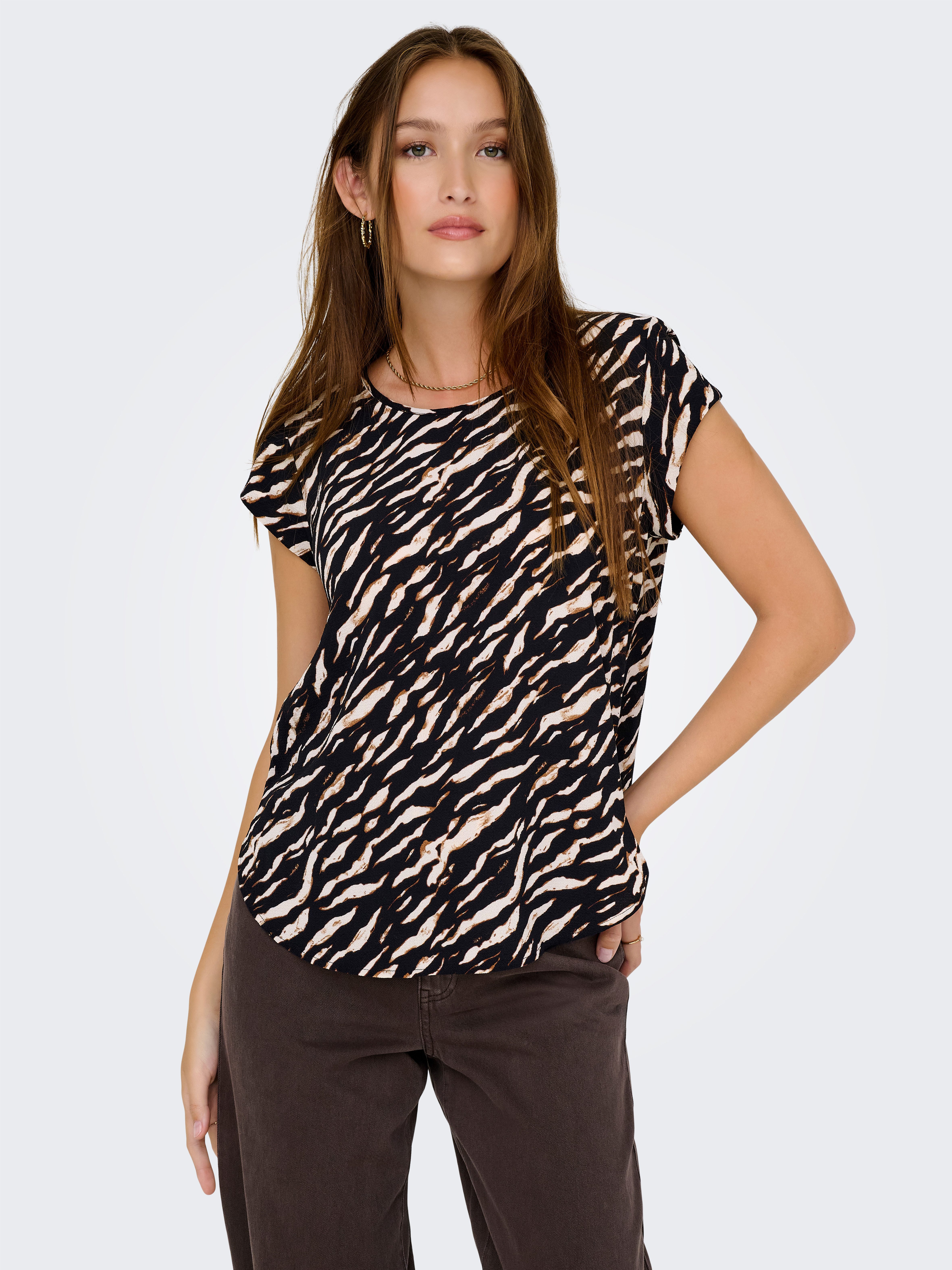 ONLY Shirtbluse ONLVIC S/S AOP TOP günstig online kaufen