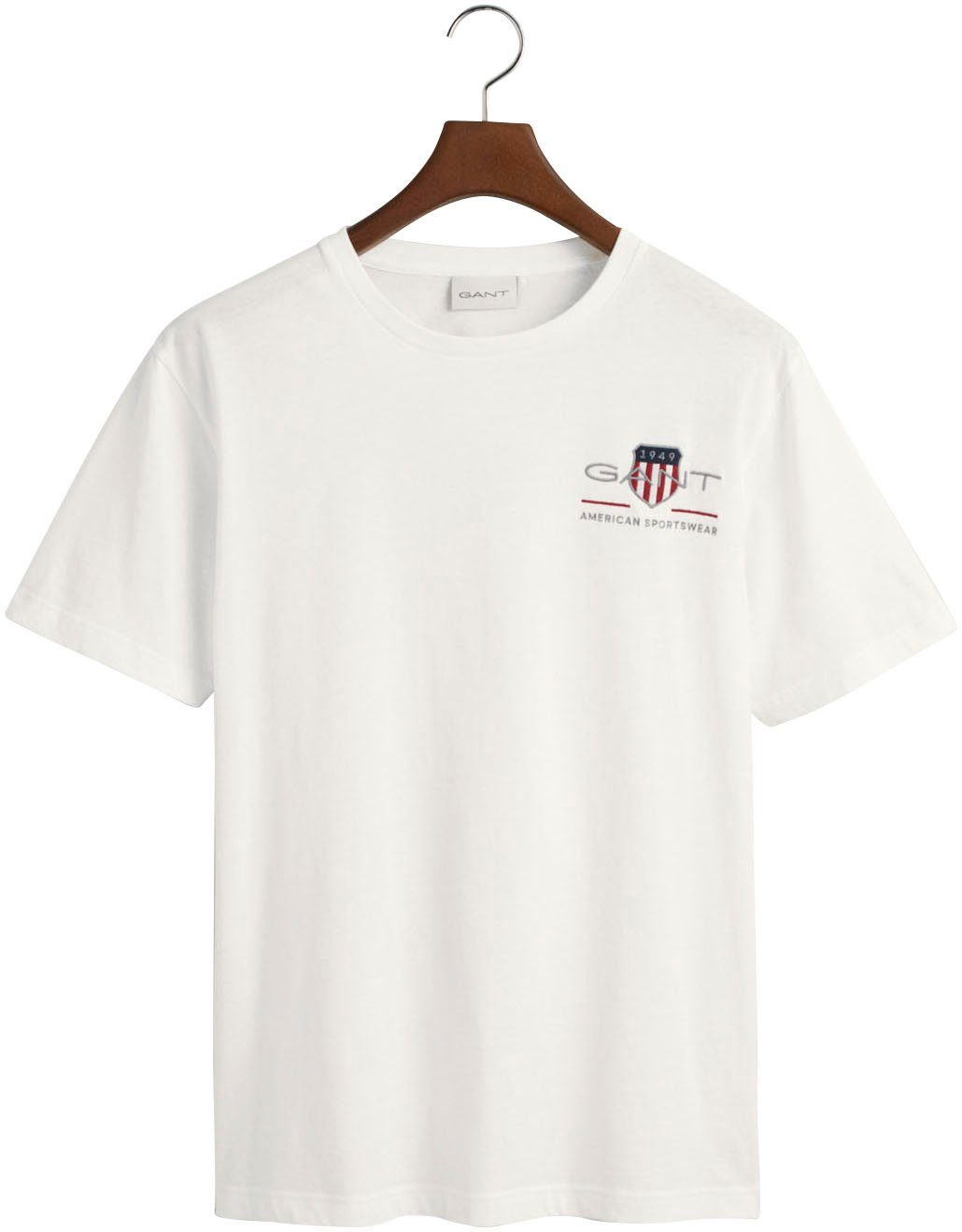 Gant T-Shirt REG ARCHIVE SHIELD EMB SS T-SHIRT von dem Archiv aus den 1980er-Jahren inspiriert – Bild 5 von 5