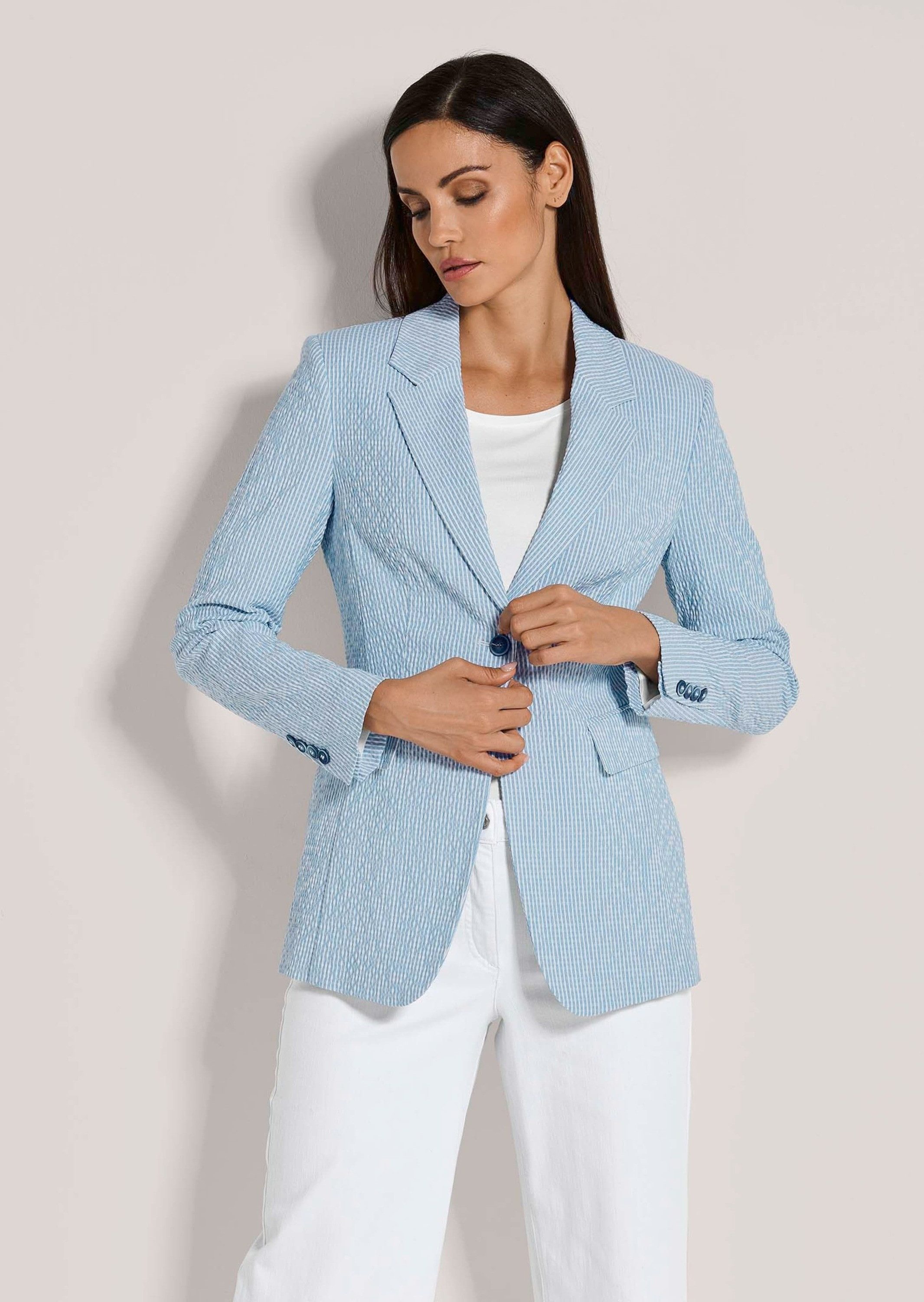 MADELEINE Kurzblazer Seersucker-Blazer