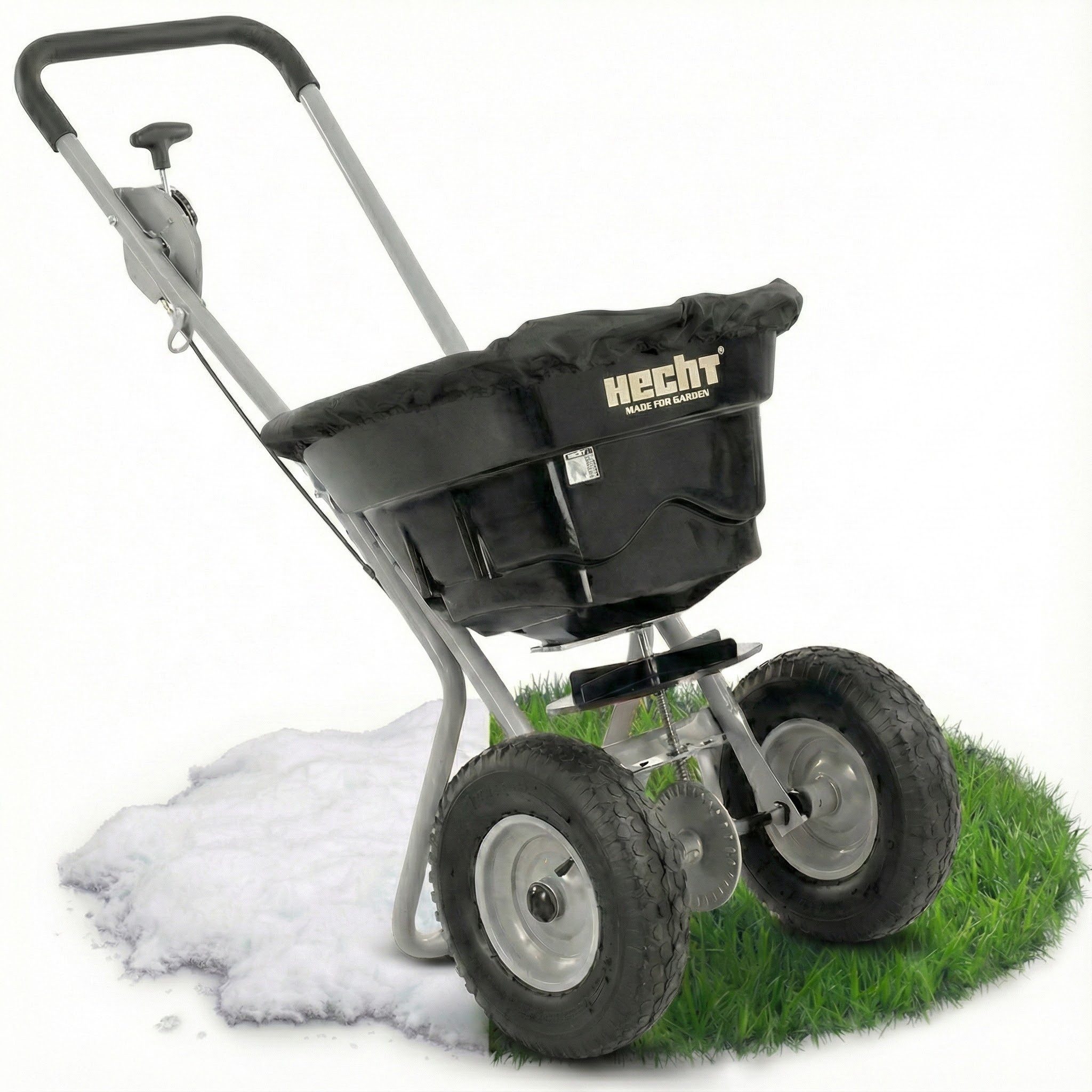 Hecht Streuwagen 229 mit Trichtersieb und Schutzabdeckung, 29,00 l Füllmenge, 3 m Streubreite, bis 36 kg Streugut, Universal