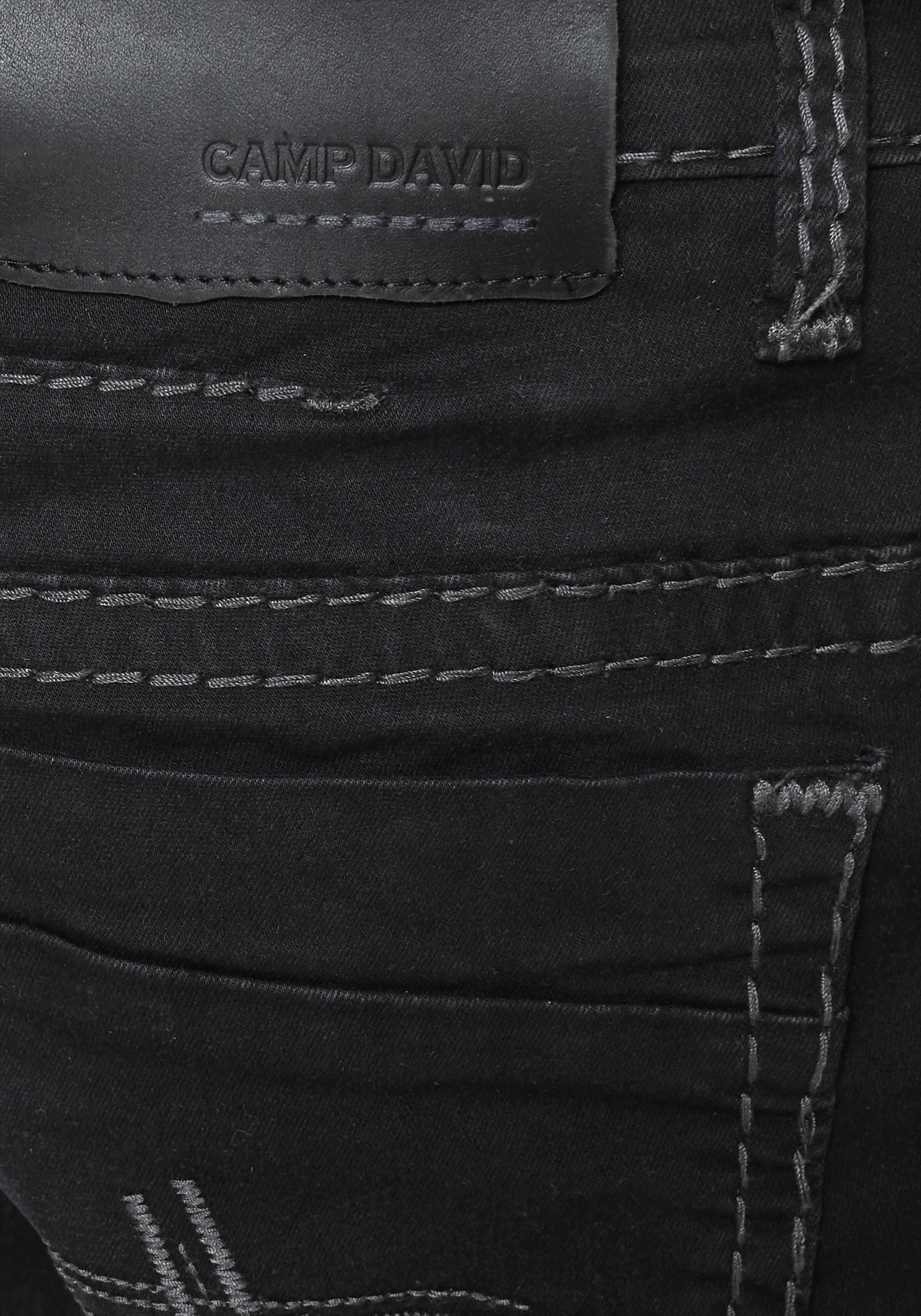 CAMP DAVID Loose-fit-Jeans CO:NO mit markanten Nähten und Stretch