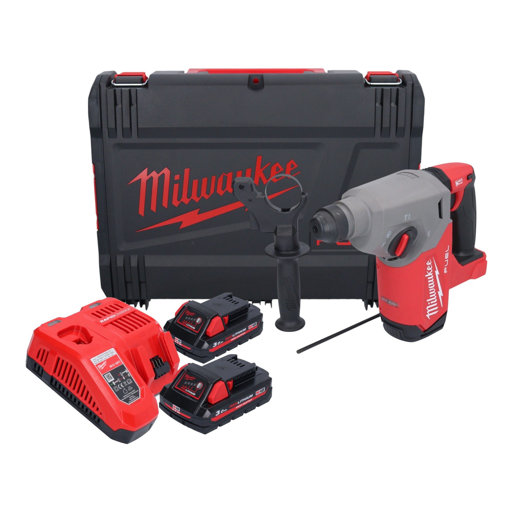 Milwaukee Akku-Bohrhammer M18 FH-302X Akku Bohrhammer 18 V 2,5 J SDS plus Brushless + 2x Akku