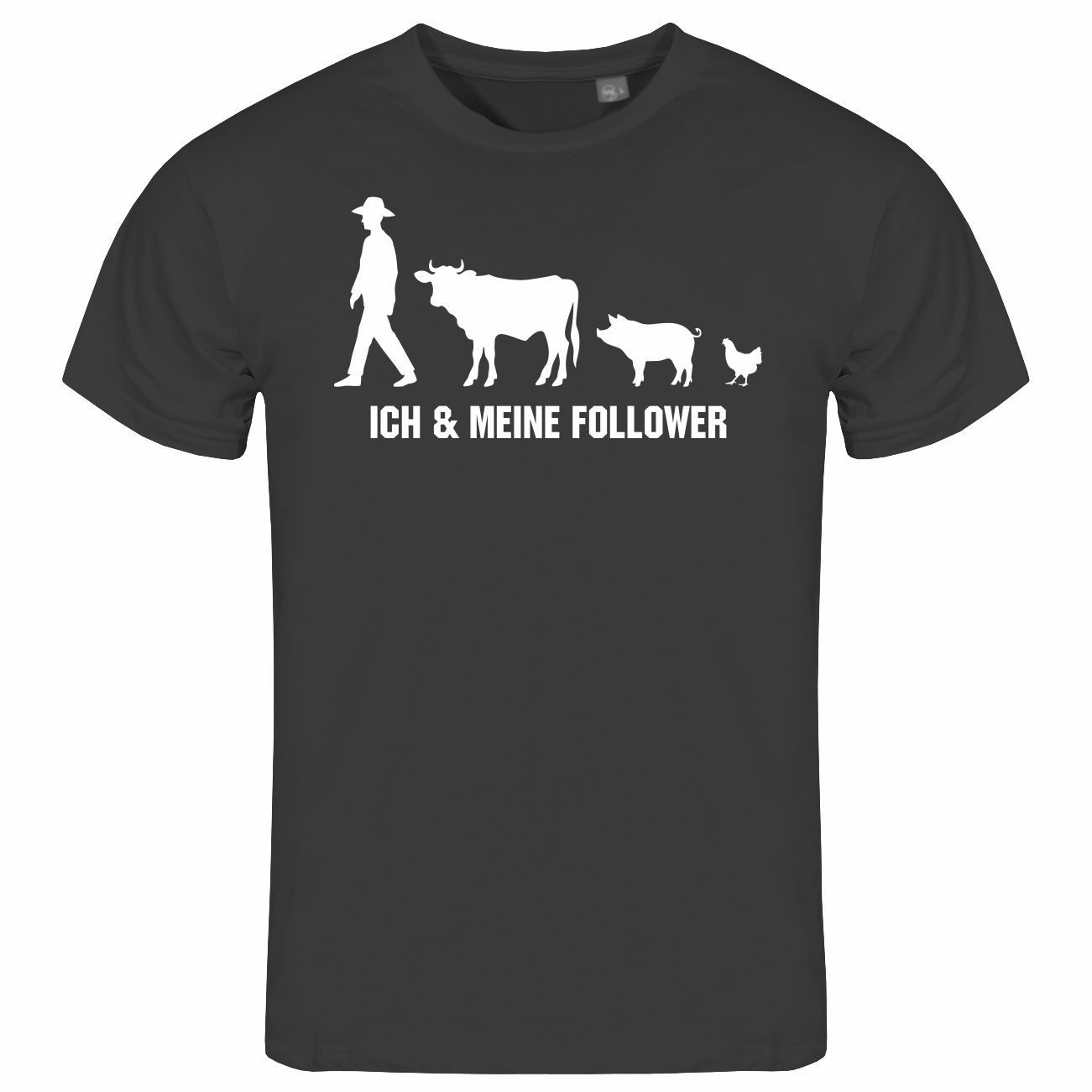 Print-Shirt Herren T-Shirt Ich und meine Follower
