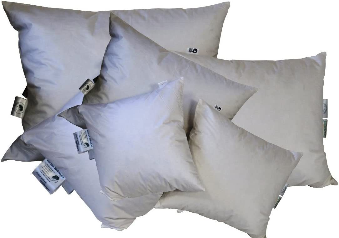 Betten Hofmann Kopfkissen Pusta Kopfkissen 45x45 Federkissen Kleinkissen Kuschelkissen 30% Daune, Bezug: 100% Baumwolle, Kopfkissen, Rückenschläfer, Seitenschläfer