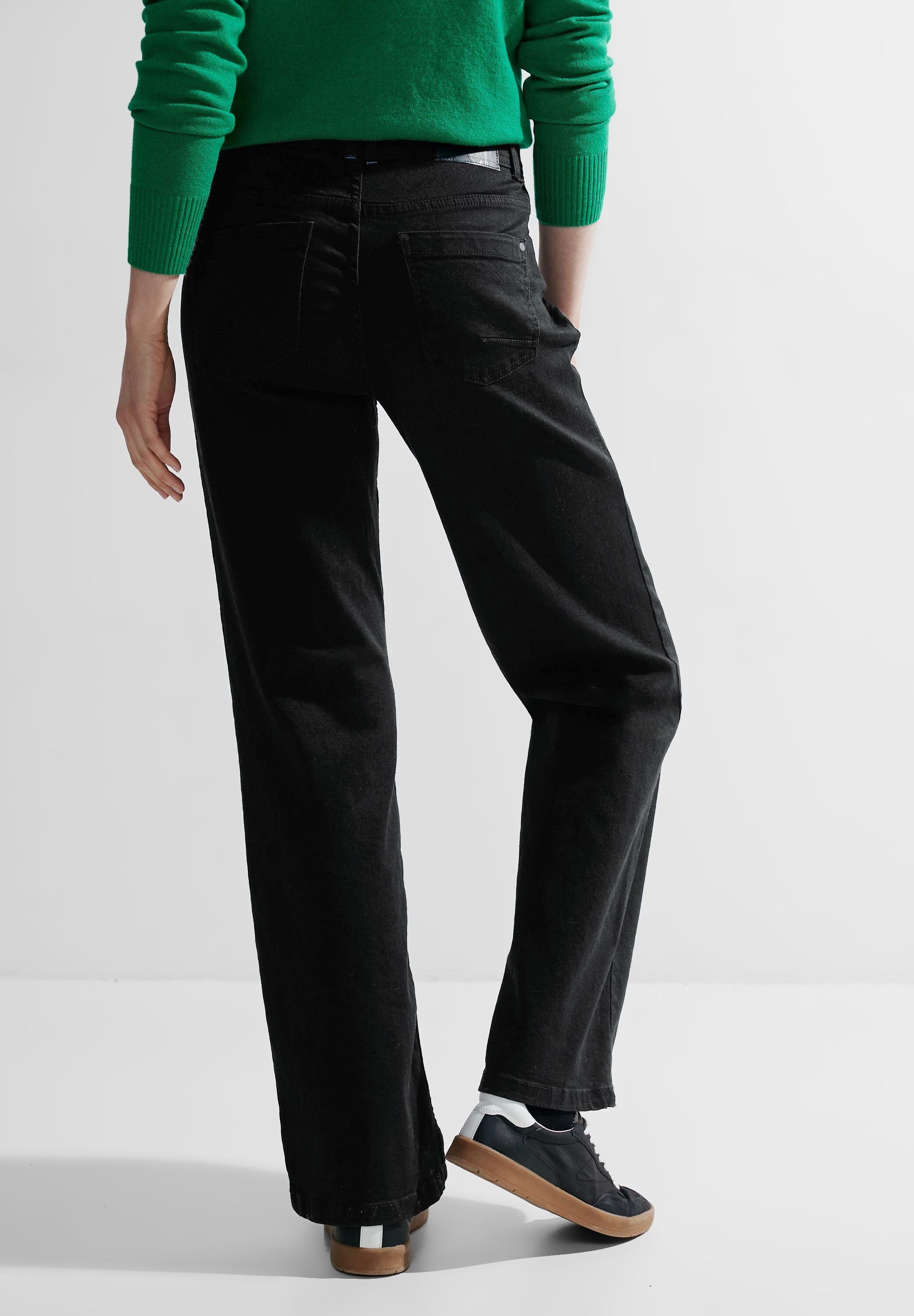 Cecil Loose-fit-Jeans Style Neele Black mit Legs Wide
