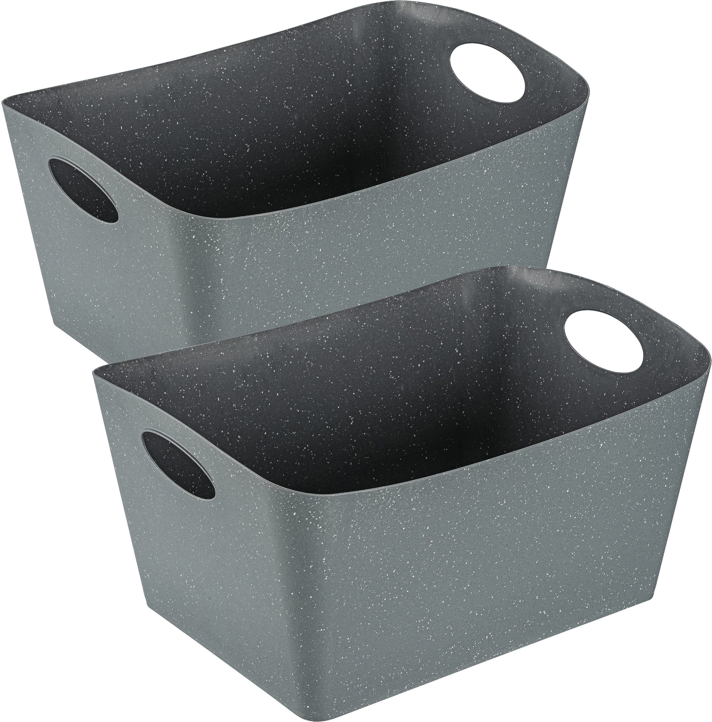 KOZIOL Organizer BOXXX L (Set, 2 St), Aufbewahrungsbox, Made in Germany, 100% recyceltes Material, 15 Liter