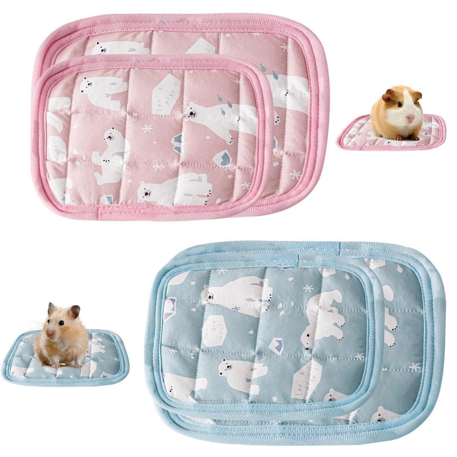 LuxusKollektion Tierbett Kühlmatte 4er Set für Kleintiere Sommer