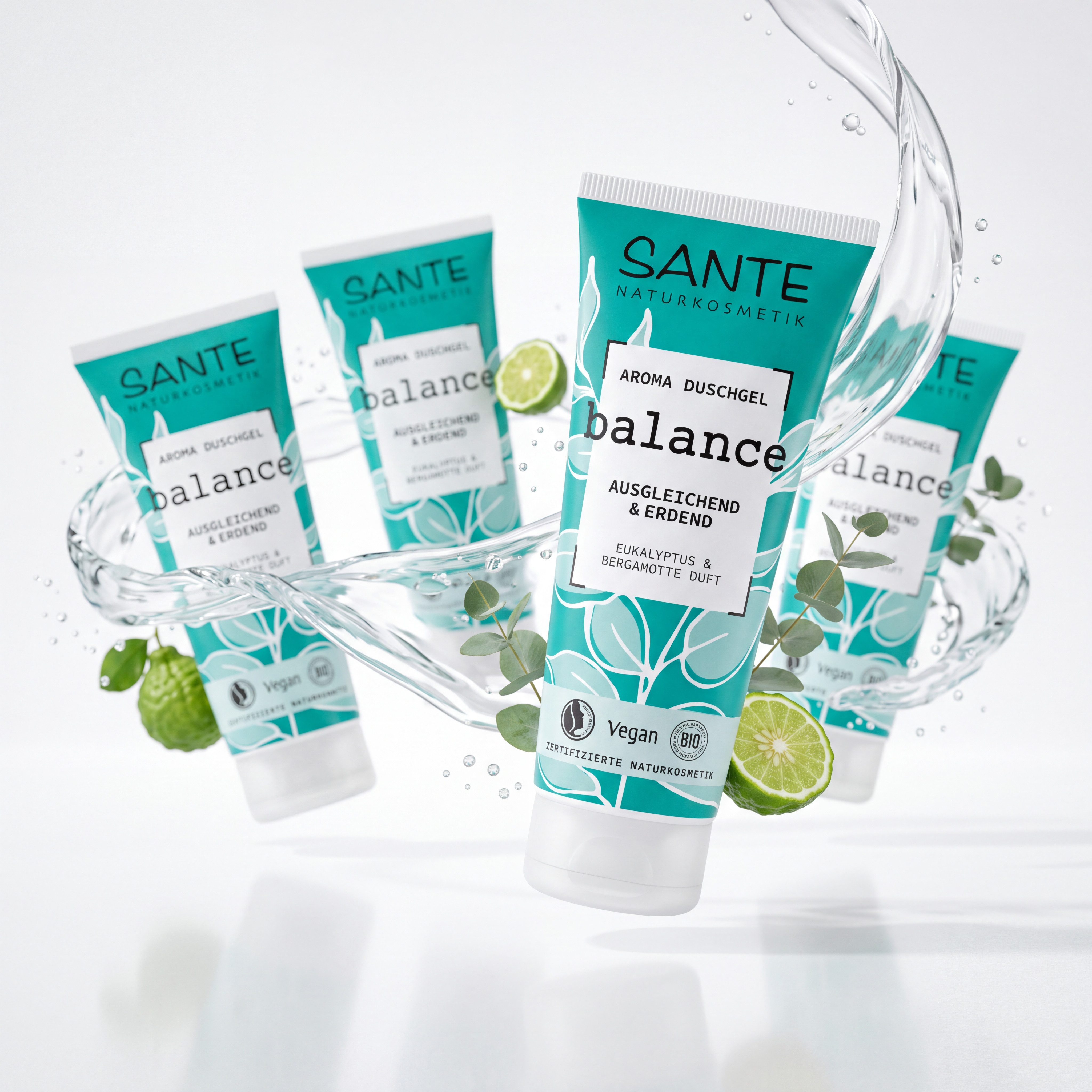 SANTE Duschgel balance, 4-tlg., Ausgleichend und erdend