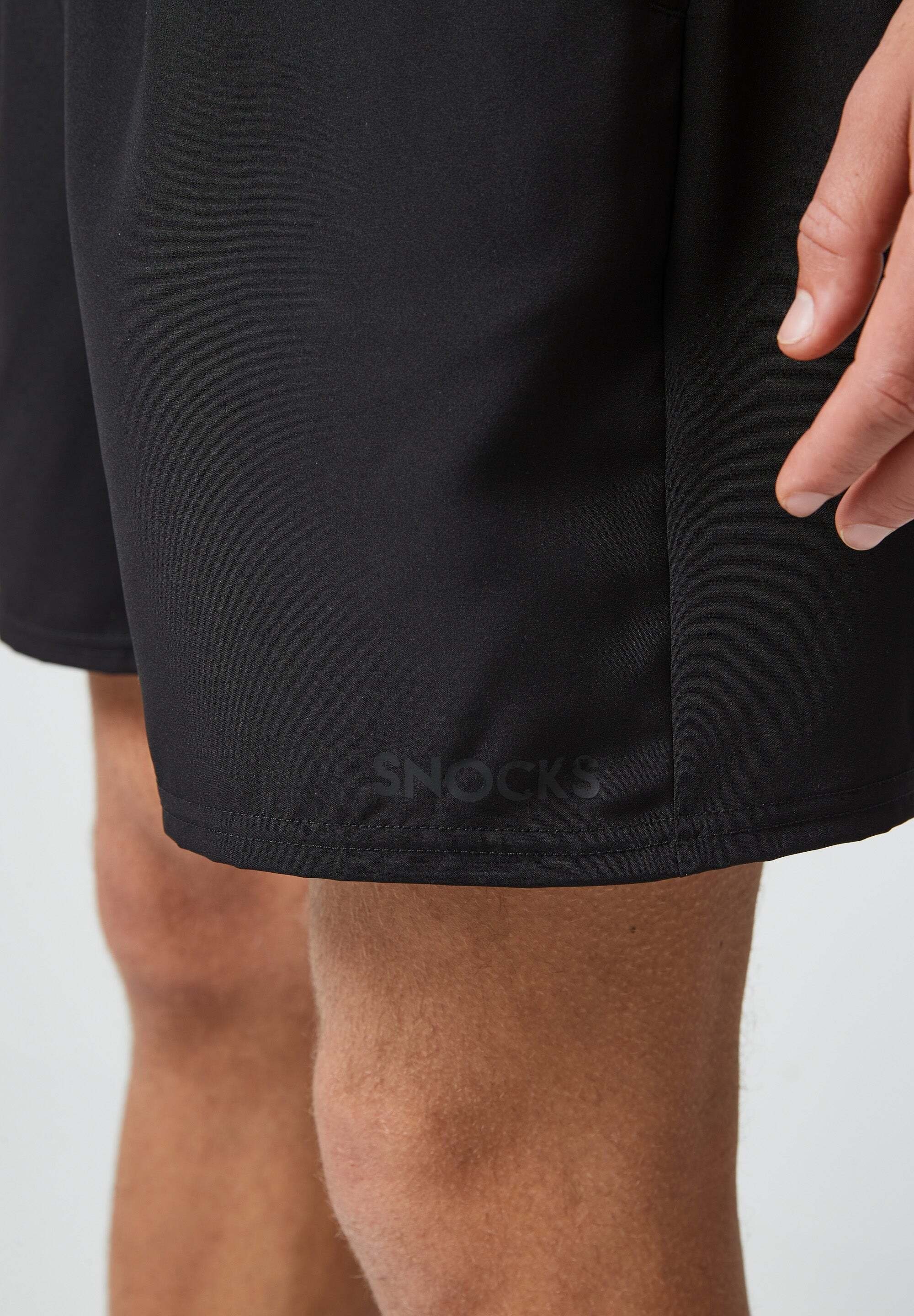 SNOCKS Trainingsshorts kurze Sporthose Herren (1-tlg) schnelltrocknend und knitterarm, 100% recyceltes Polyester