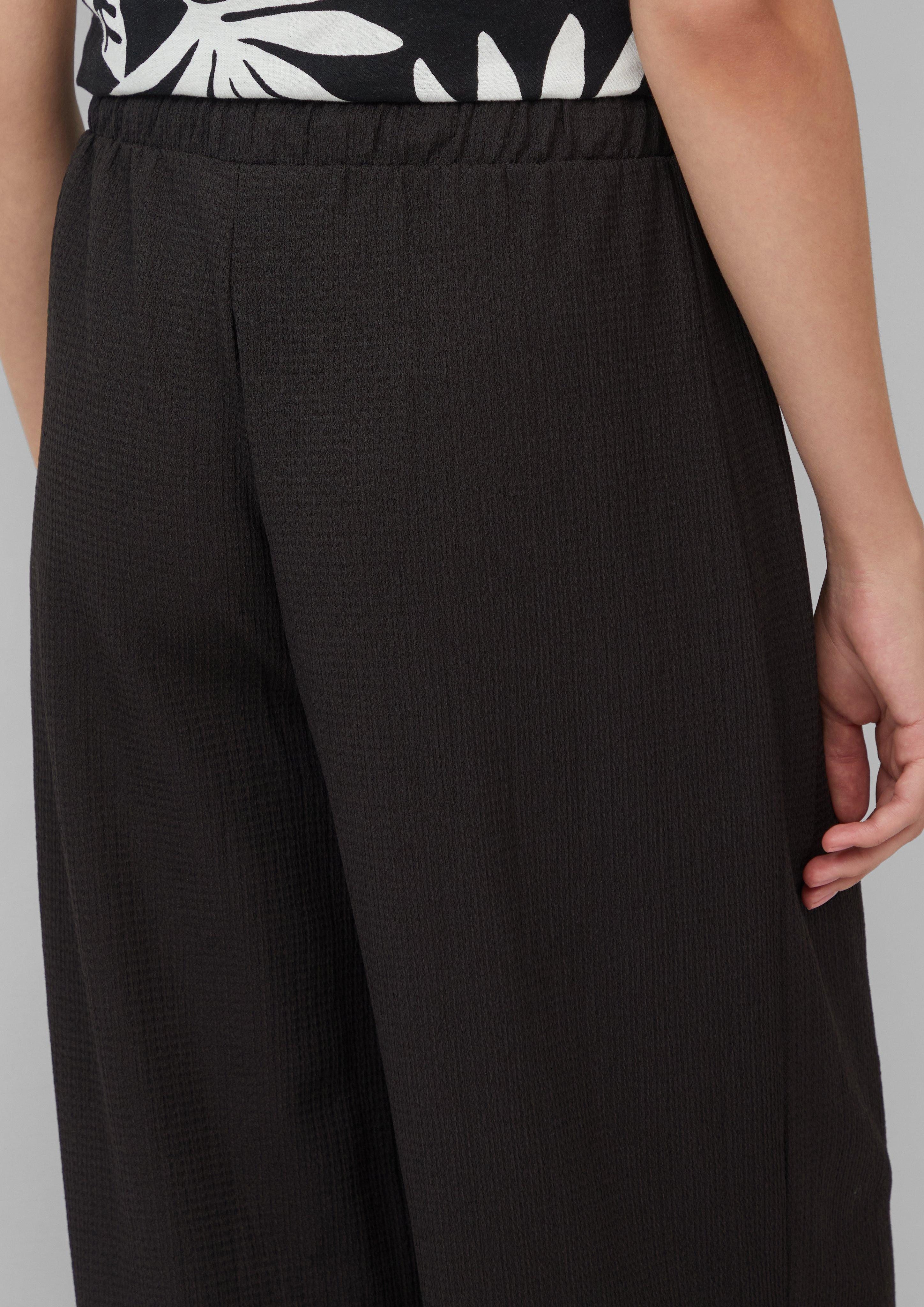 s.Oliver 7/8-Hose Strukturierte Culotte mit Elastikbund günstig online kaufen