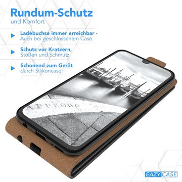 EAZY CASE Handyhülle Flipcase für Samsung Galaxy A40 5,9 Zoll, Tasche Klapphülle Handytasche zum Aufklappen Etui Kunstleder Schwarz
