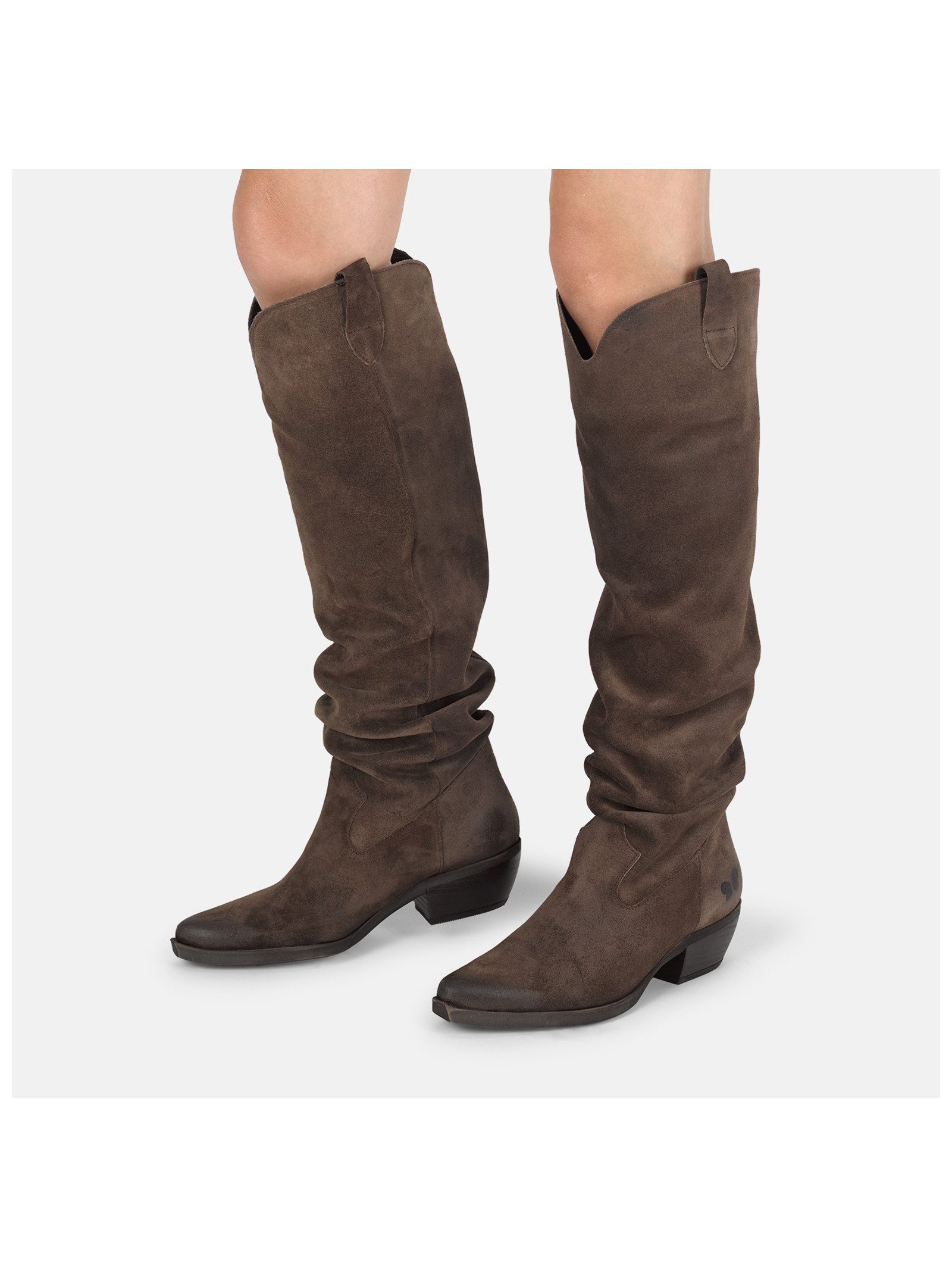 Felmini Stiefel Veloursleder Bikerboots