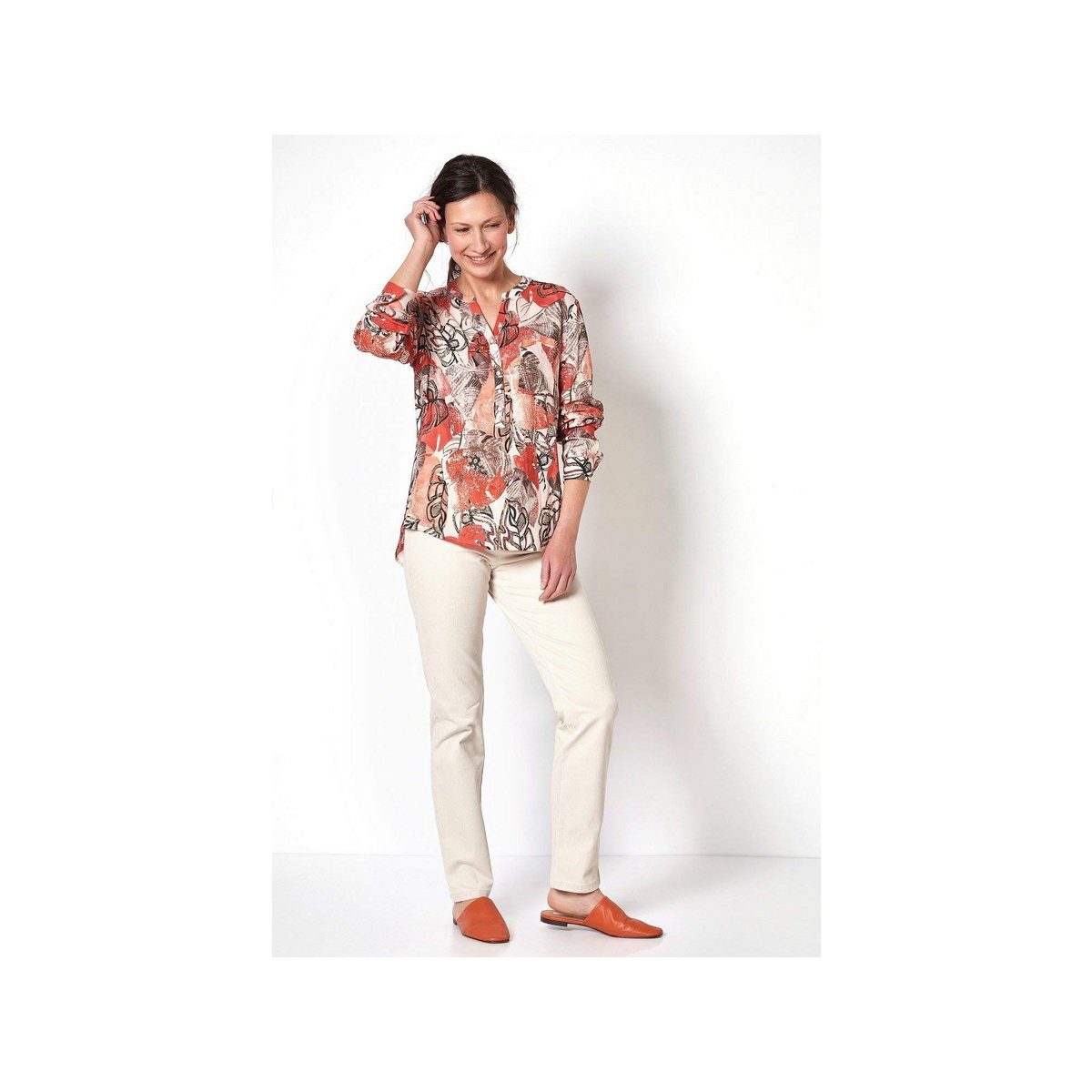 Relaxed by TONI Slim-fit-Jeans beige (1-tlg)