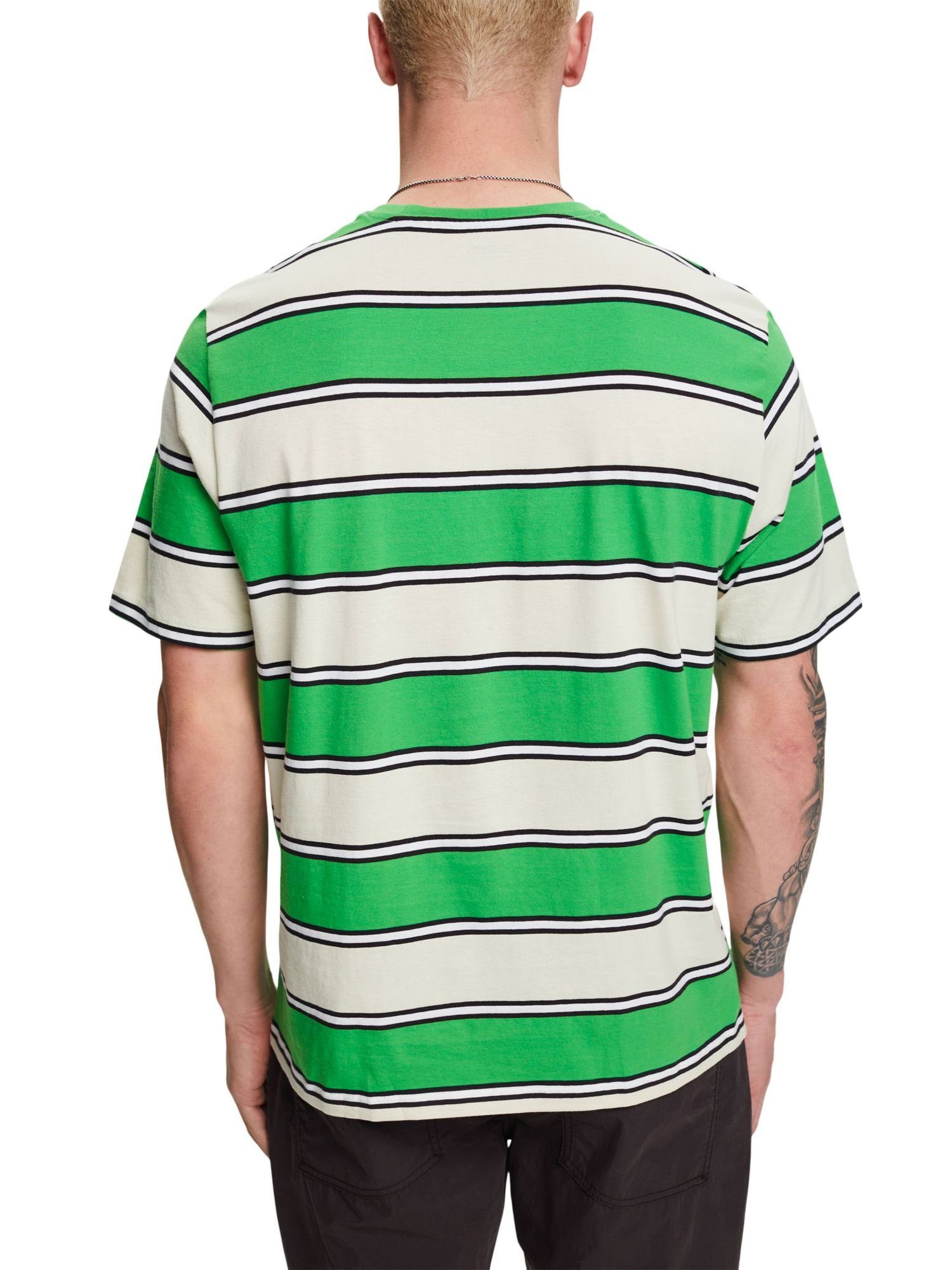 aus (1-tlg) Esprit Baumwolle nachhaltiger GREEN Streifen-T-Shirt T-Shirt