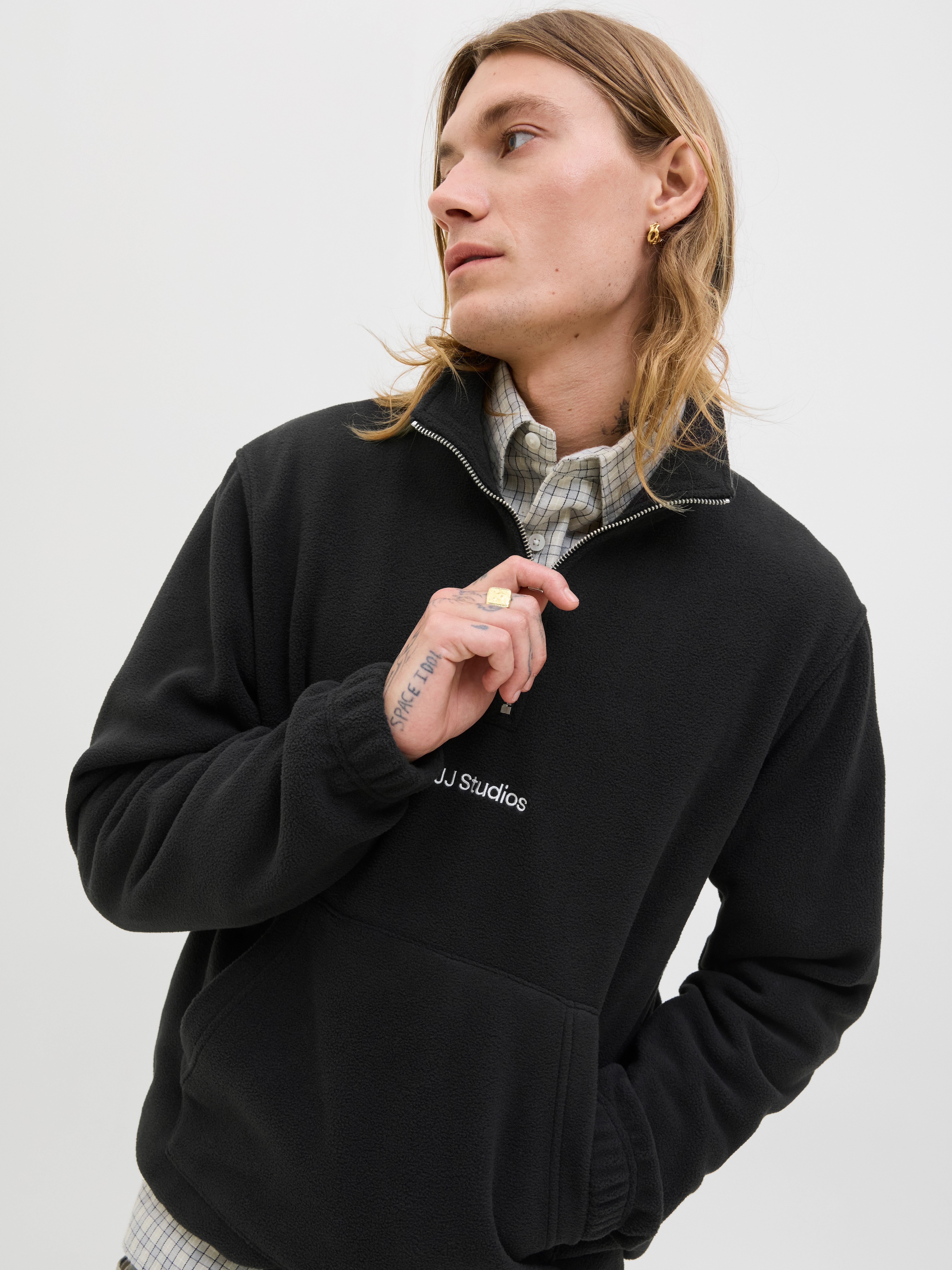 Jack & Jones Sweatshirt JJSOHO HALFZIP FLEECE Kunstfaser, relaxed fit günstig online kaufen