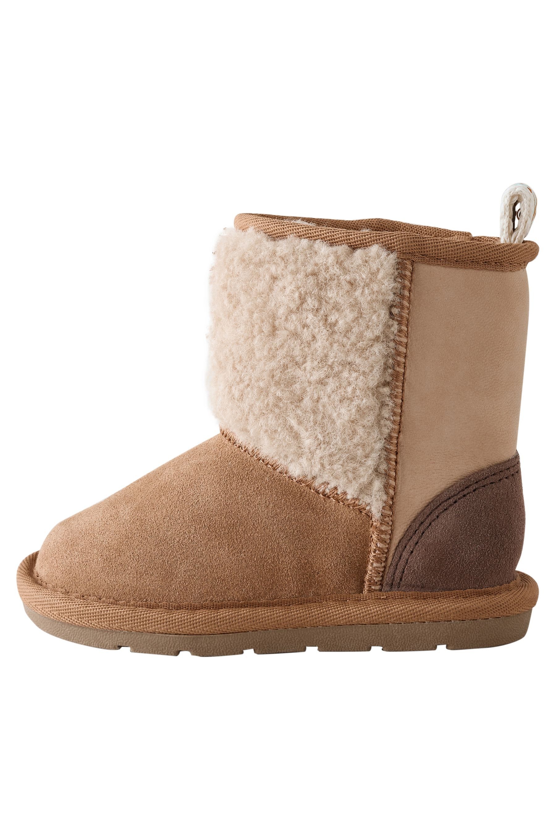 Hohe Schlupfstiefel aus Veloursleder Babystiefel