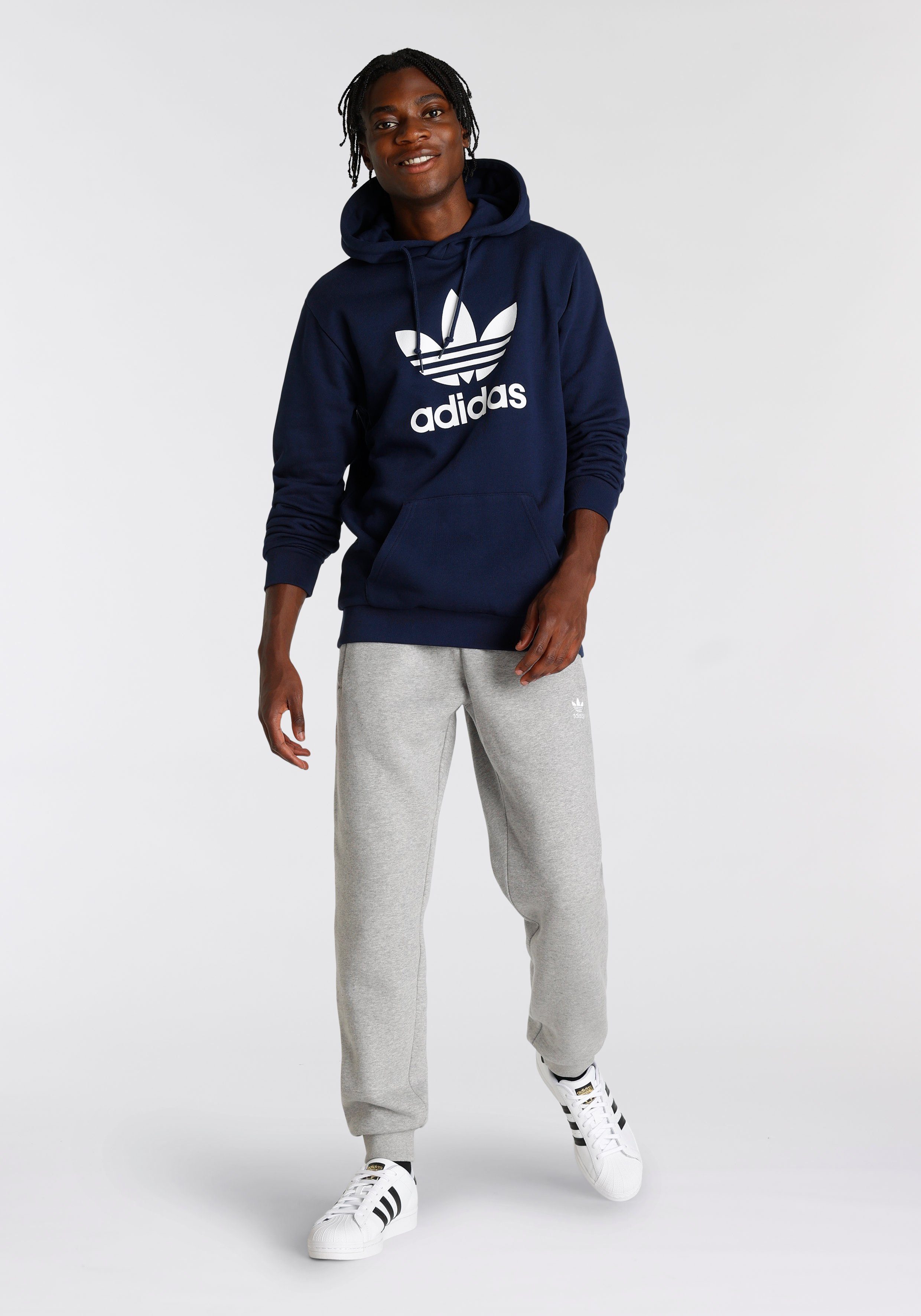 Indigo adidas Kapuzensweatshirt HOODIE Originals ADICOLOR CLASSICS TREFOIL Night