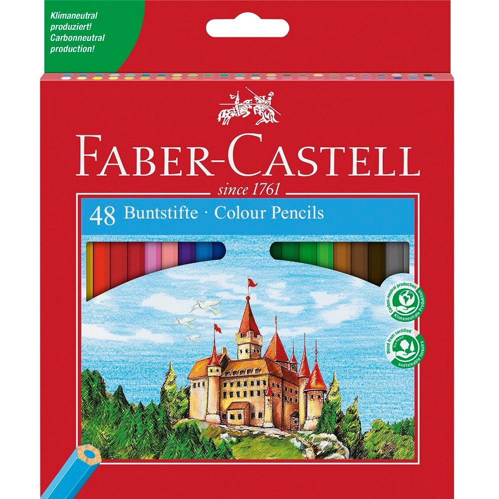 Faber-Castell Buntstift 48 Buntstifte CLASSIC Castle farbsortiert