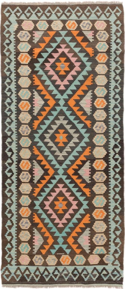 Orientteppich Kelim Afghan 88x207 Handgewebter Orientteppich Läufer, Nain Trading, rechteckig, Höhe: 3 mm