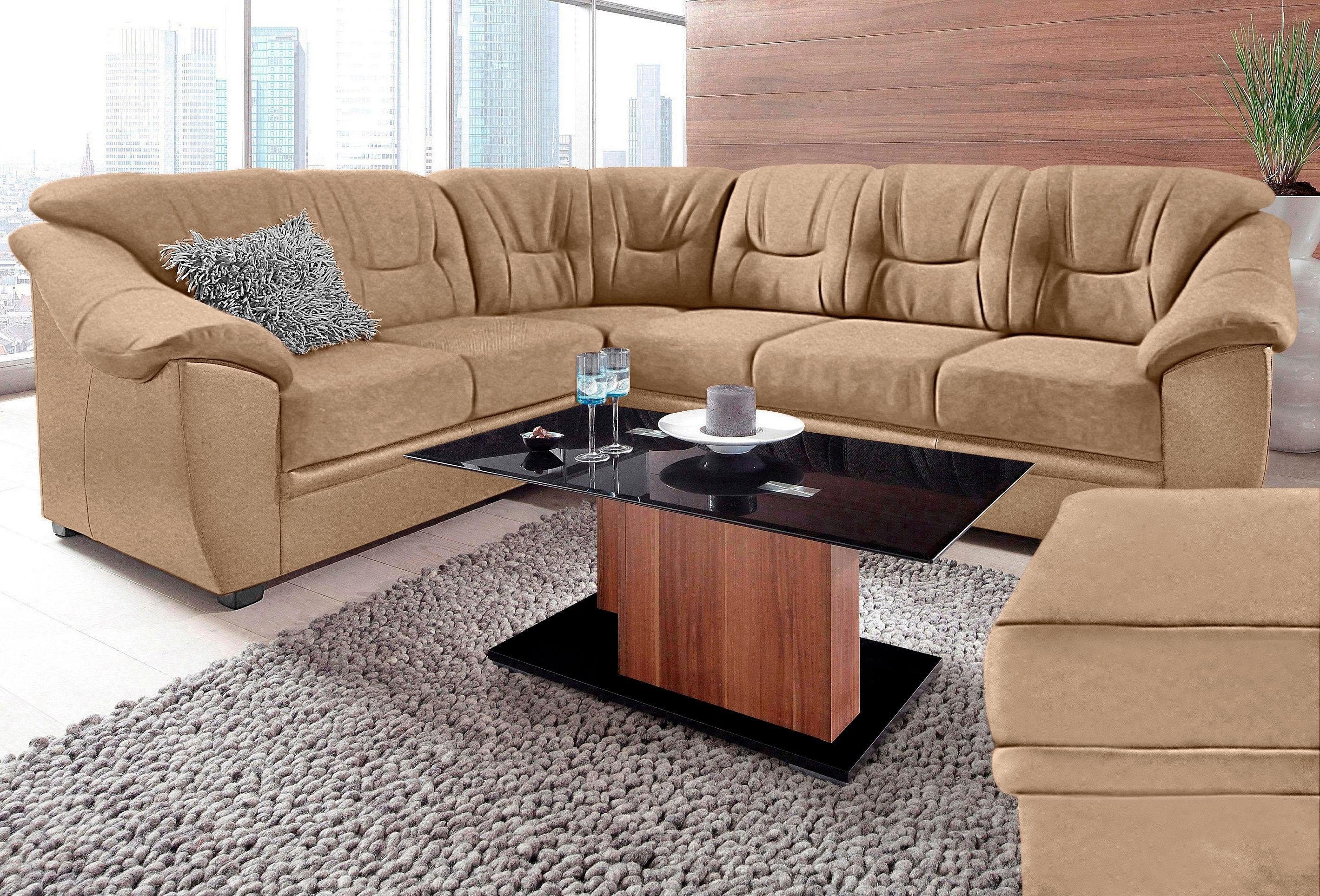 sit&more Ecksofa Savona L-Form, B: 262 cm, optional Bettfunktion, Federkern