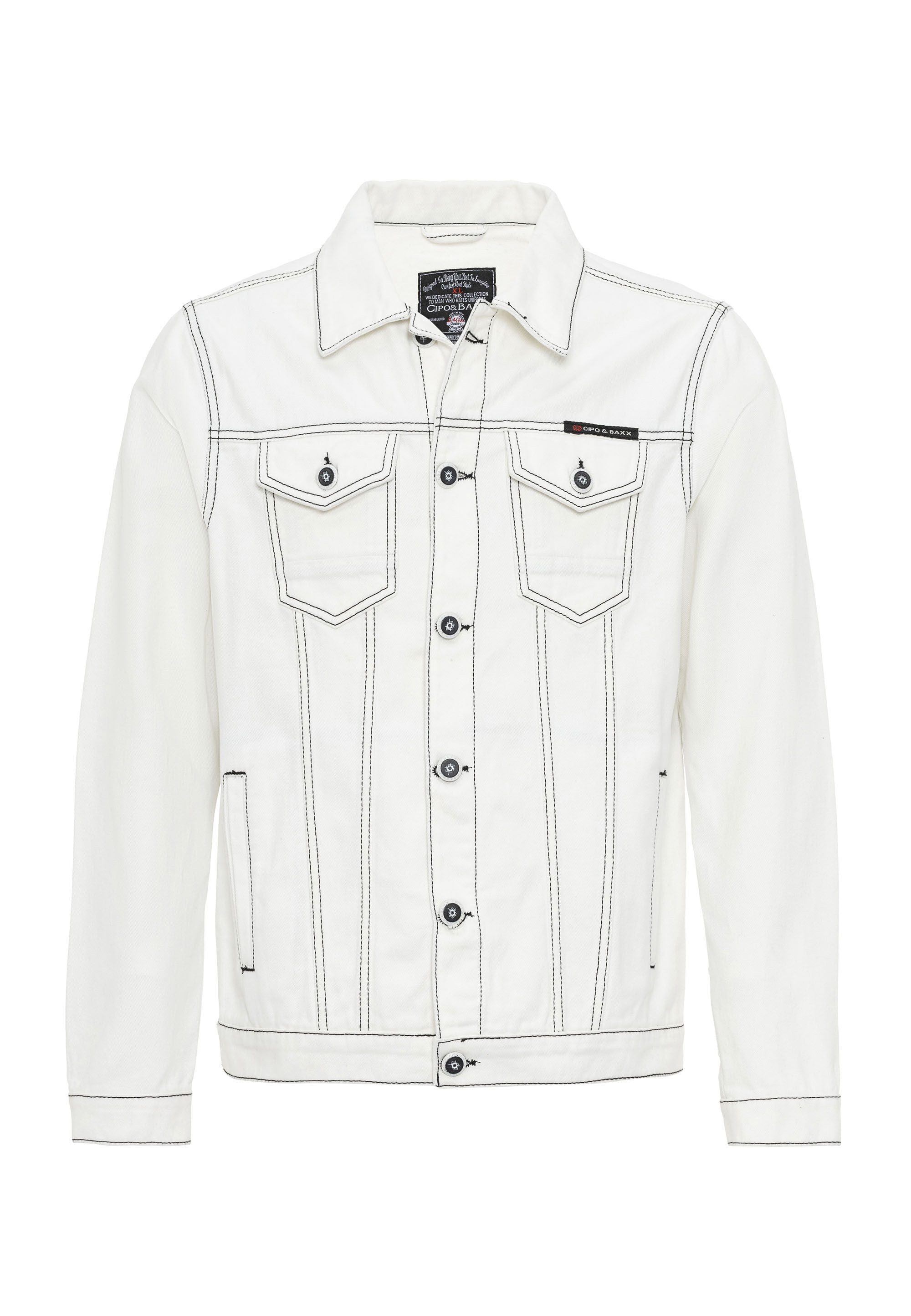 Cipo & Baxx Jeansjacke CJ289 mit Knopfleiste