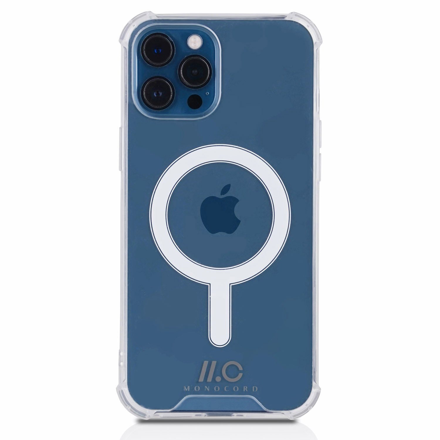MONOCORD Handyhülle Magsafe Case für iPhone 12 Pro Max - Transparent 6,7  Zoll, Case geeignet für MagSafe kabelloses Aufladen, MagSafe Zubehör, Magnet