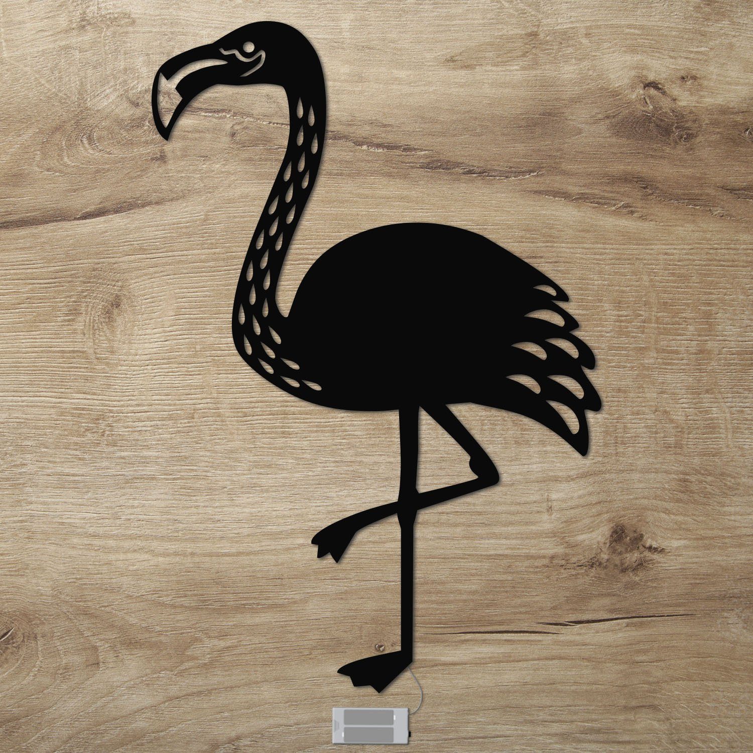 Namofactur LED Nachtlicht Flamingo Wandlampe, Nachtlicht Flamingo Holz Wand  Deko Lampe Kinder, Ohne Zugschalter/Stern, LED fest integriert, Warmweiß