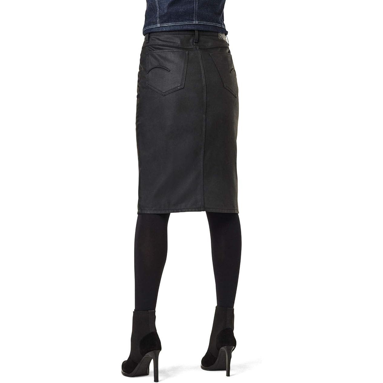 G-STAR Skort Damen Noxer Navy Pencil Button Rock Skirts Size 25 (1-tlg) 5-Pocket-Design – Münztasche mit schmaler Paspel