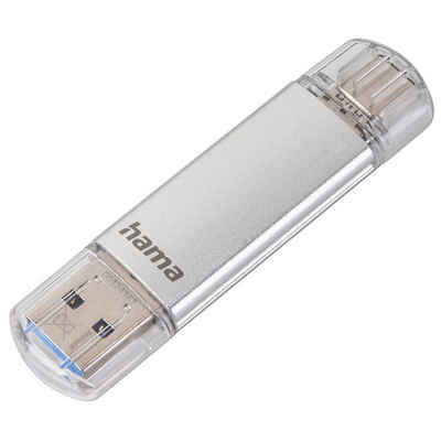 Hama USB-Stick "C-Laeta", Type-C USB 3.1/USB 3.0, 16GB, 40 MB/s, Silber USB-Stick (Lesegeschwindigkeit 40 MB/s)