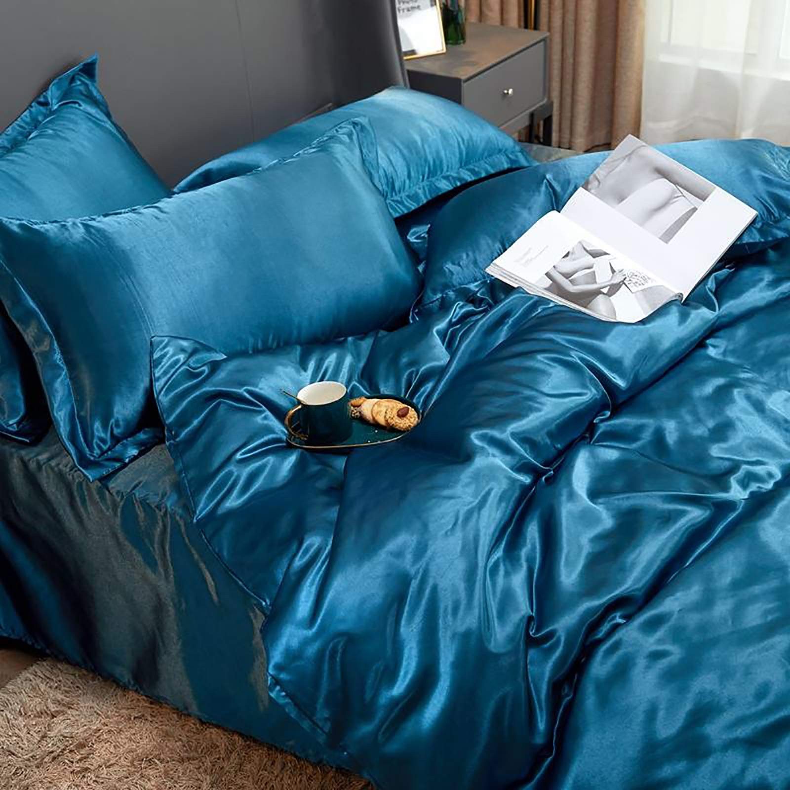 Coonoor Bettwäsche Satin Bettwäsche Luxus Bettbezug günstig online kaufen