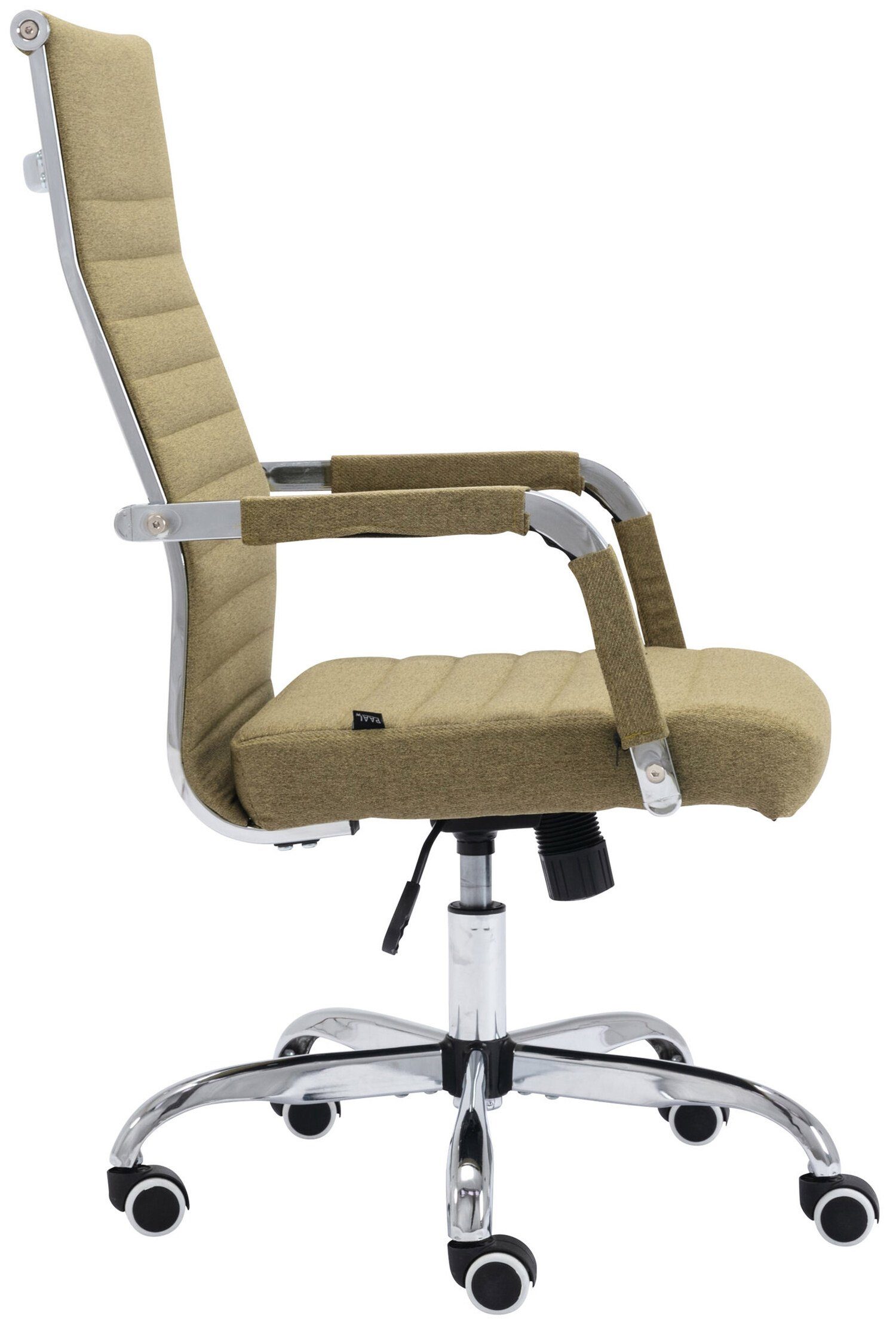 Metall Chefsessel, Amadeus 360° Gestell: Bürostuhl höhenverstellbar - - und Stoff mit drehbar Bürostuhl XXL), bequemer Sitzfläche: grün Drehstuhl, chrom Rückenlehne TPFLiving (Schreibtischstuhl,