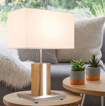 etc-shop Smarte LED-Leuchte, Leuchtmittel inklusive, Kaltweiß, Warmweiß, Neutralweiß, Tageslichtweiß, Farbwechsel, Smart RGB LED Tisch Leuchte Küchen Holz Beistell Leuchte