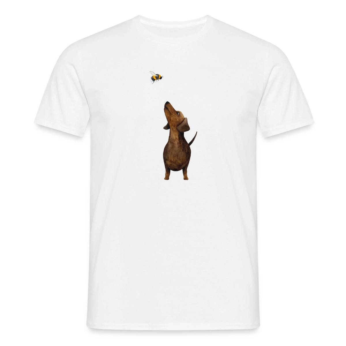 Spreadshirt T-Shirt Dackel mit Hummel Süßestes Dackel Geschenk Männer T-Shirt (1-tlg)