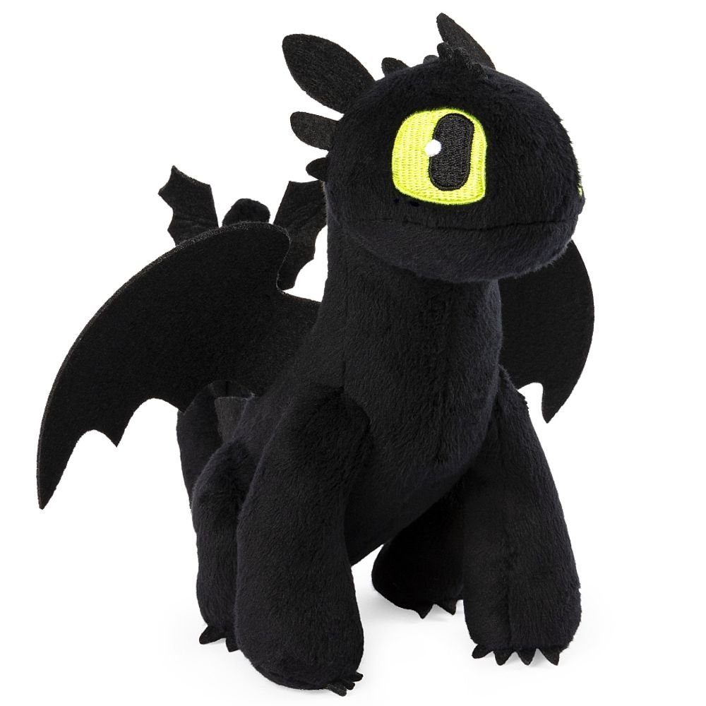 Dragons Plüschfigur Ohnezahn Drache DreamWorks Dragons 20cm Plüsch Figur  Softwool Toothless