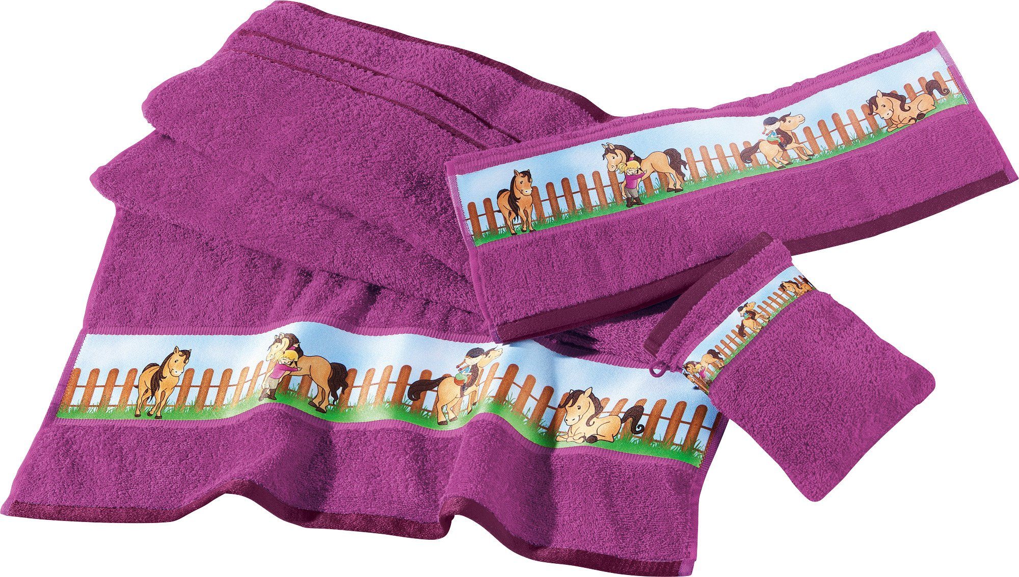 Erwin Müller Handtücher Walk-Frottier-Set 3-tlg. (1 HT, 1 BT + 1 WH), Walk-Frottier Uni