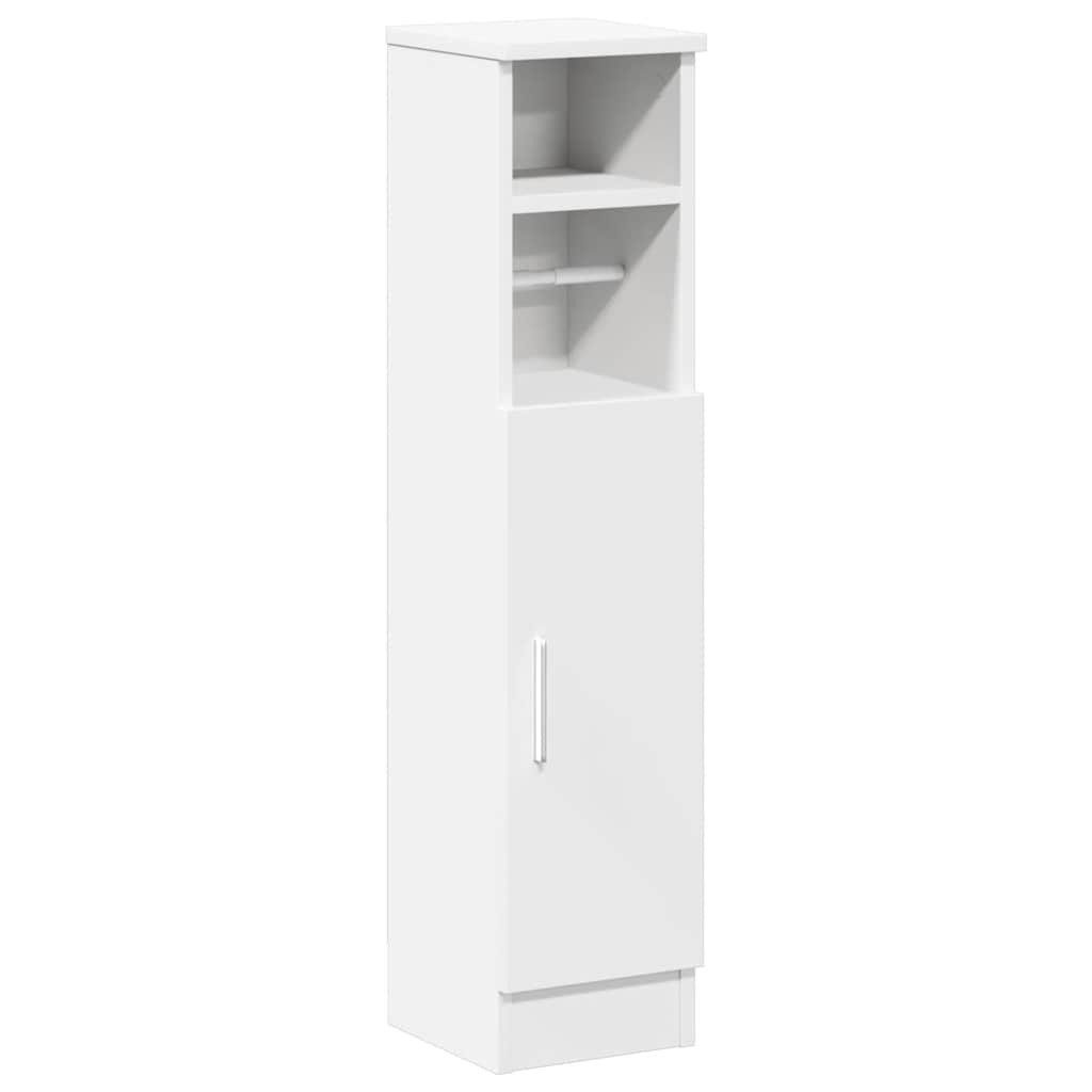 vidaXL Badezimmer-Set Badezimmerschrank mit Rollenhalter Weiß günstig online kaufen