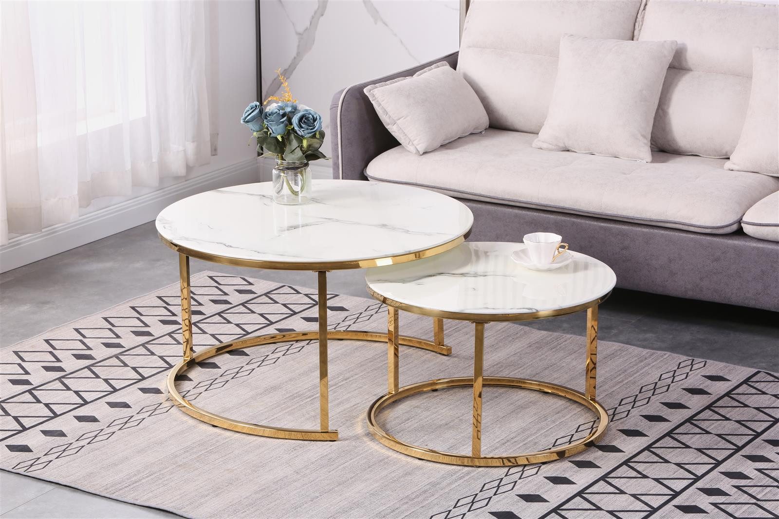 HOOZ Couchtisch Couchitsch 2er Set Rund günstig online kaufen