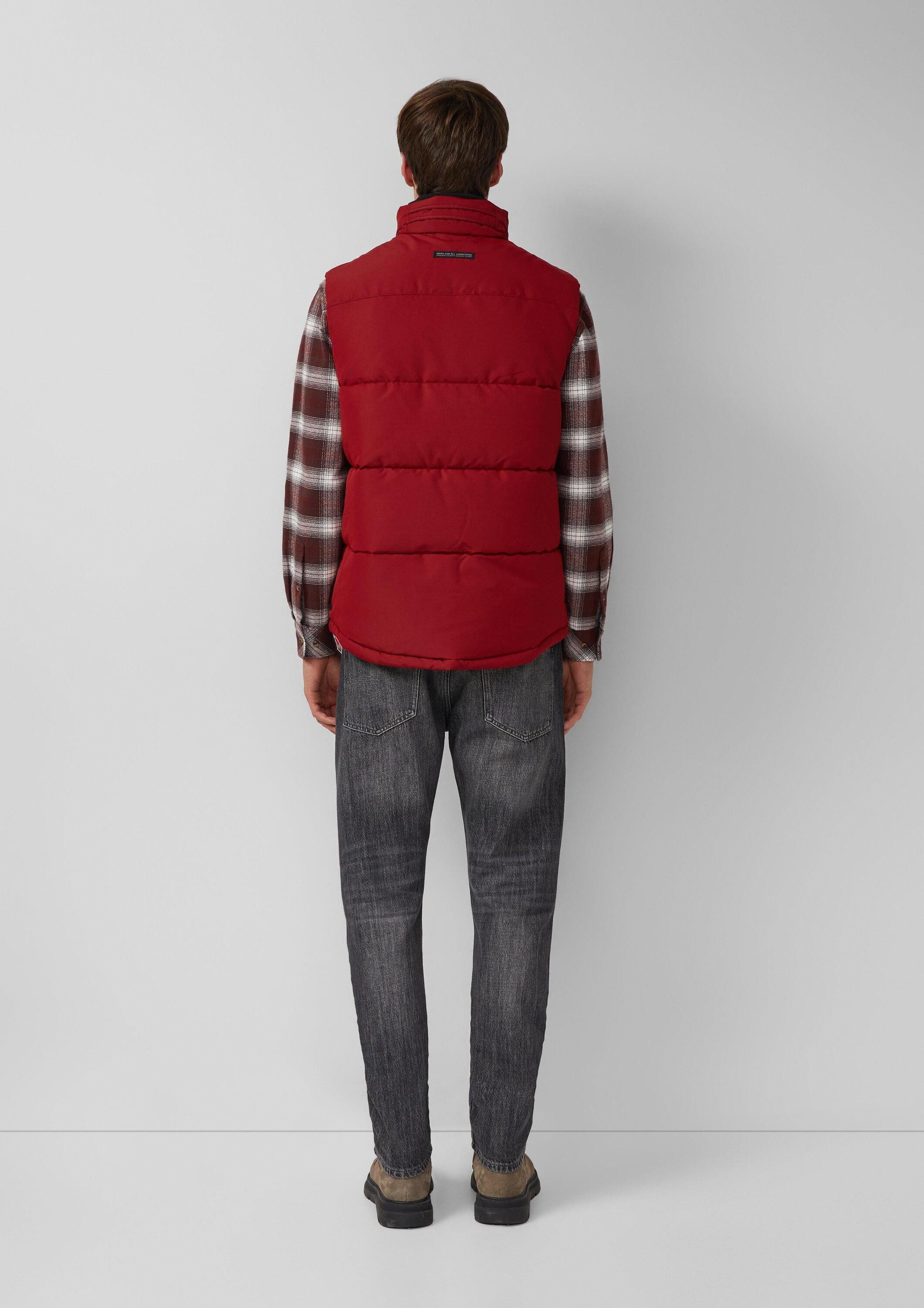 s.Oliver Outdoorjacke Outdoor-Weste Sportive Steppweste mit Logo-Details