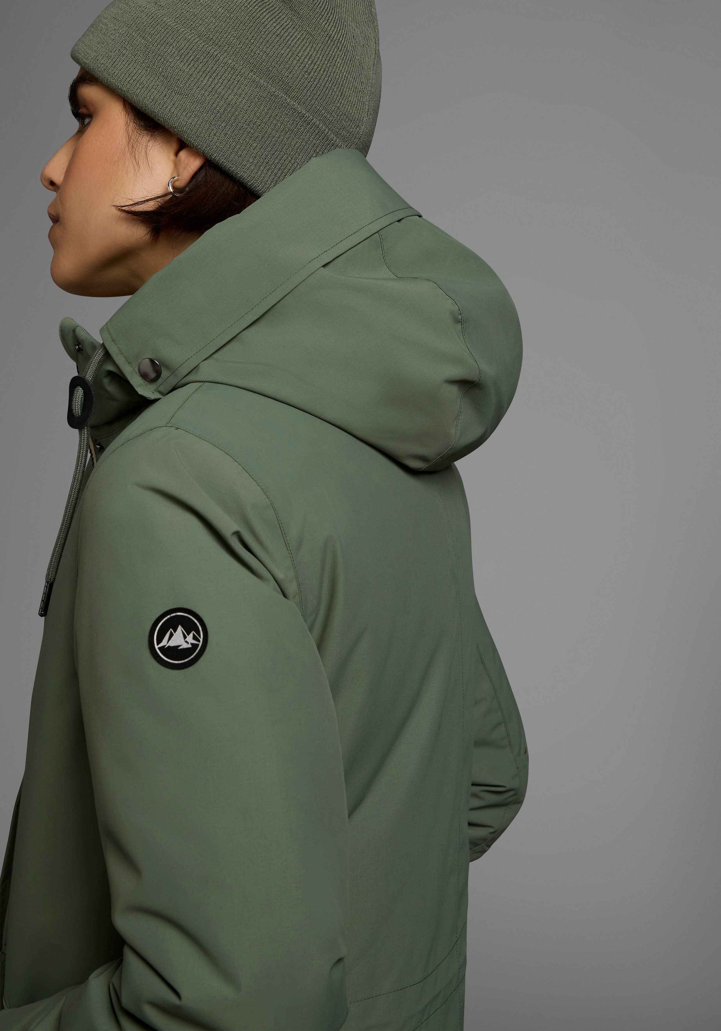 Polarino Parka Atmungsaktiv, winddicht, wasserdicht, Im Oversize Look, weite Form
