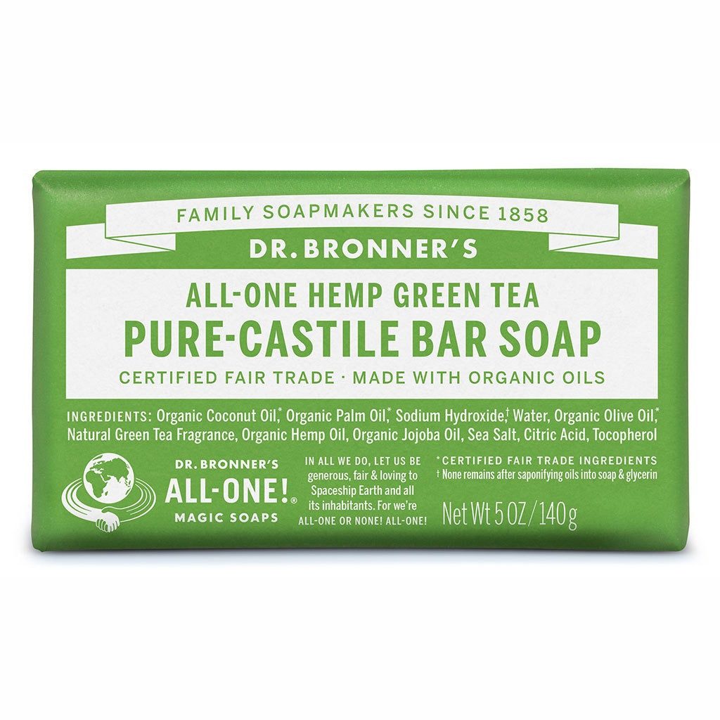 Dr. Bronners Handseife Grüner Tea, 1-tlg., All-One Reine Naturseife 140 g