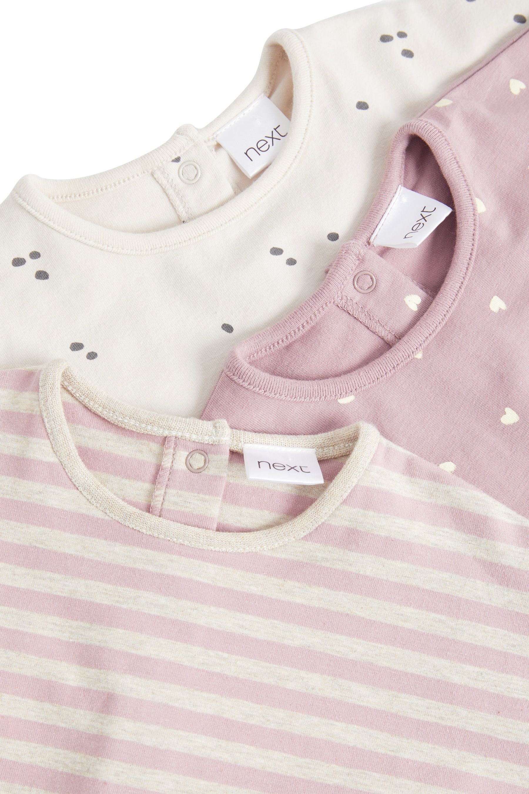 Next Shirt Leggings & Pink (6-tlg) 6-teiligen und T-Shirts Baby-Set im Stripe Leggings