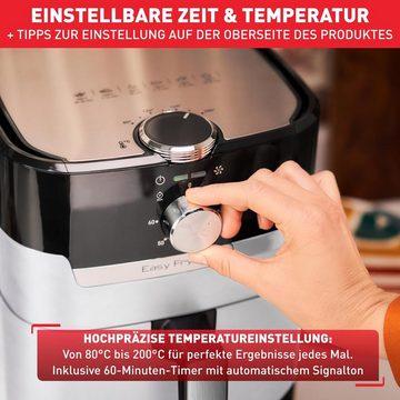 Tefal Heißluftfritteuse Easy Fry & Grill energiesparend, 1550,00 W, Fassungsvermögen 2-in-1 Technologie Extra Crisp-Technologie